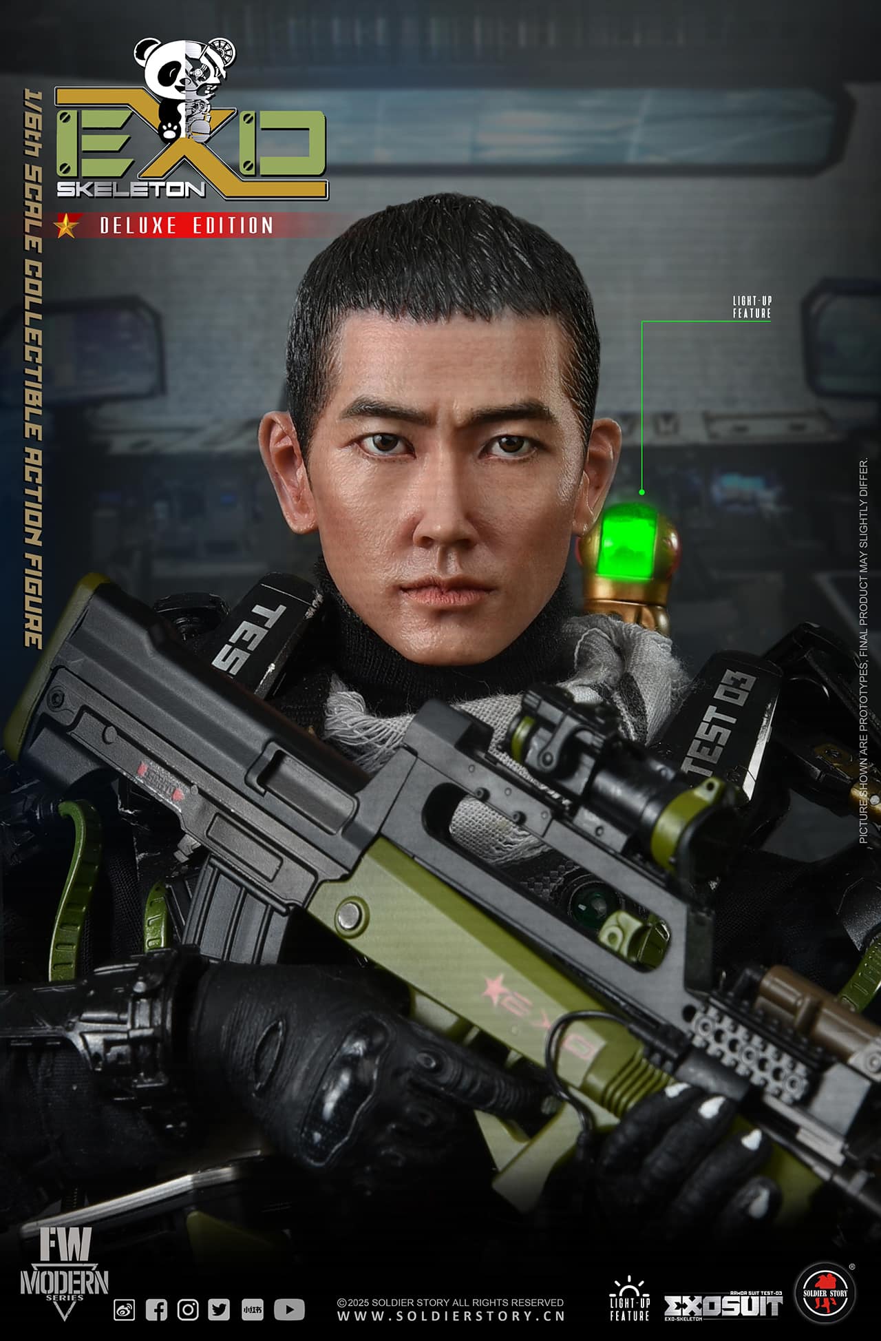 PRE-ORDER Soldier Story EXO-Skeleton Armor Suit Test-03 Panda Division DX Version 1/6 Scale Collectible Figure