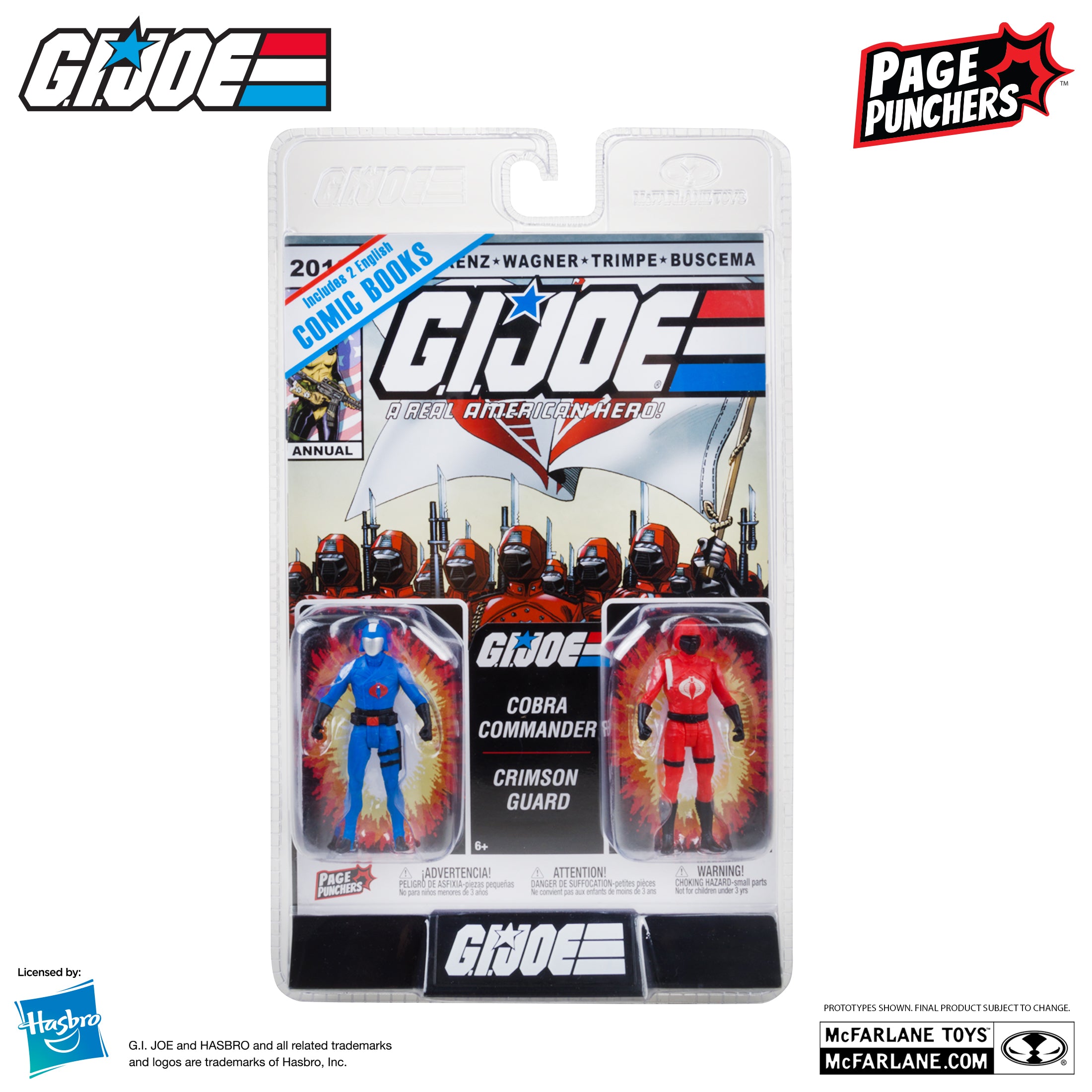 G.I. Joe Page Punchers 3" Cobra Commander & Crimson Guard