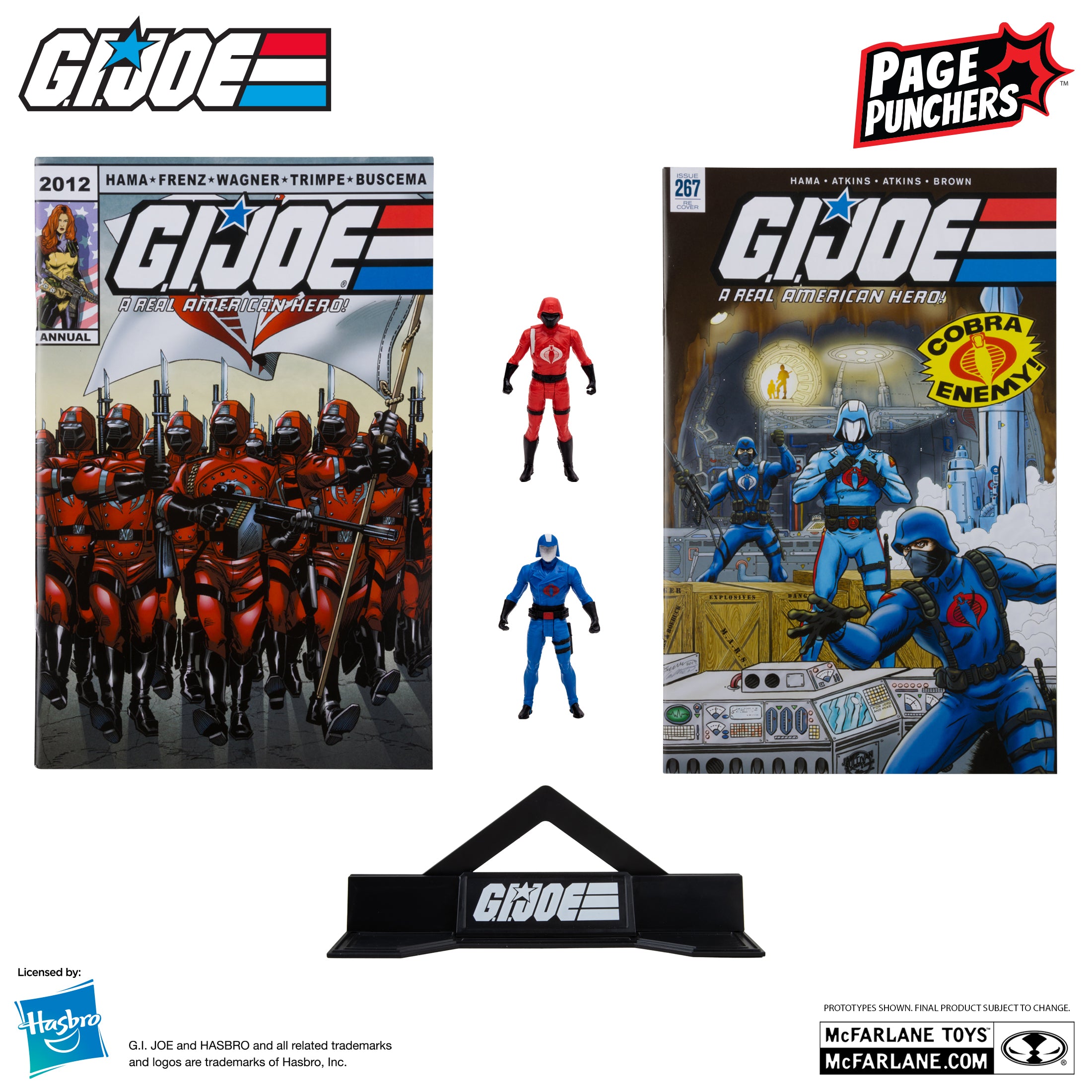 G.I. Joe Page Punchers 3" Cobra Commander & Crimson Guard
