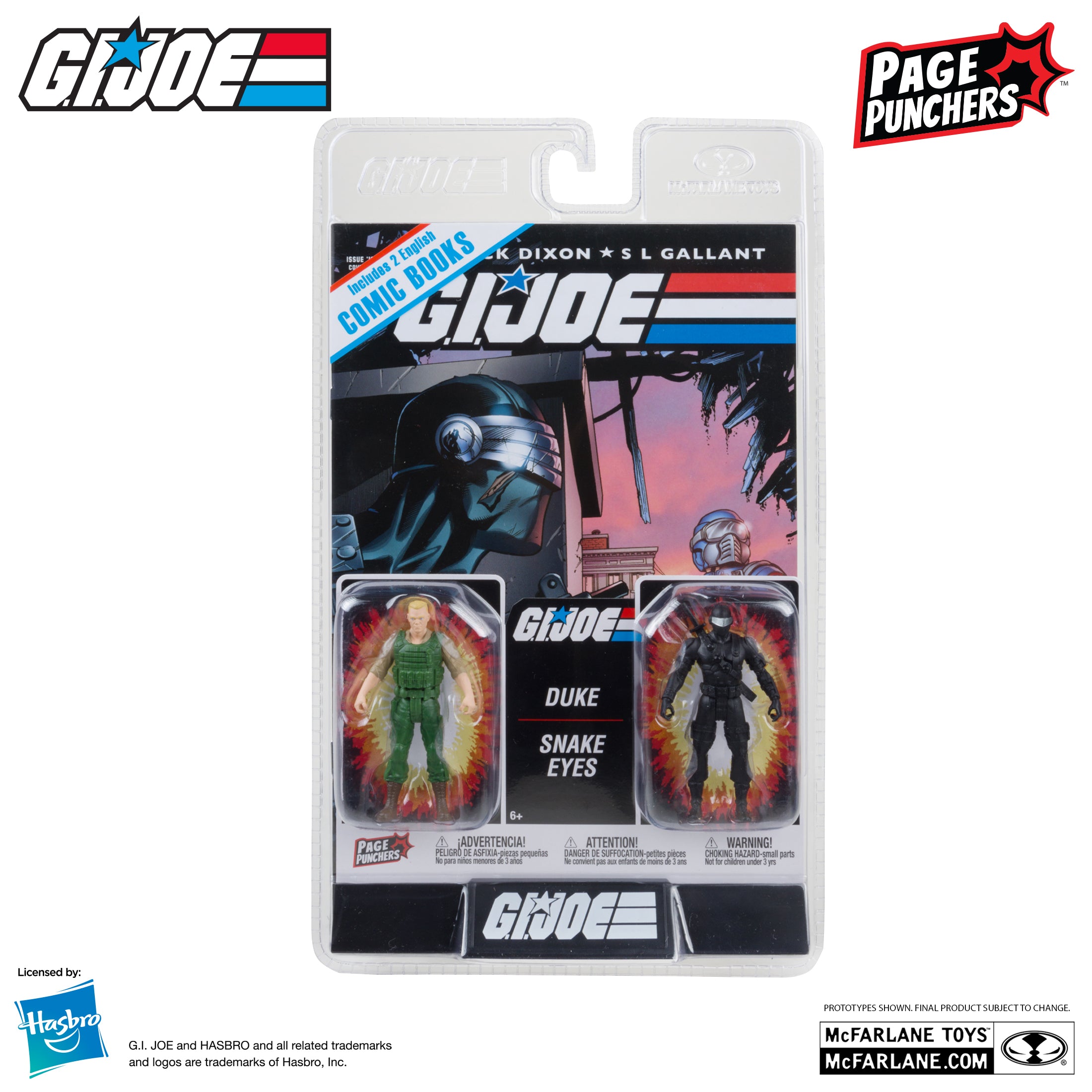 G.I. Joe Page Punchers 3" Duke & Snake Eyes