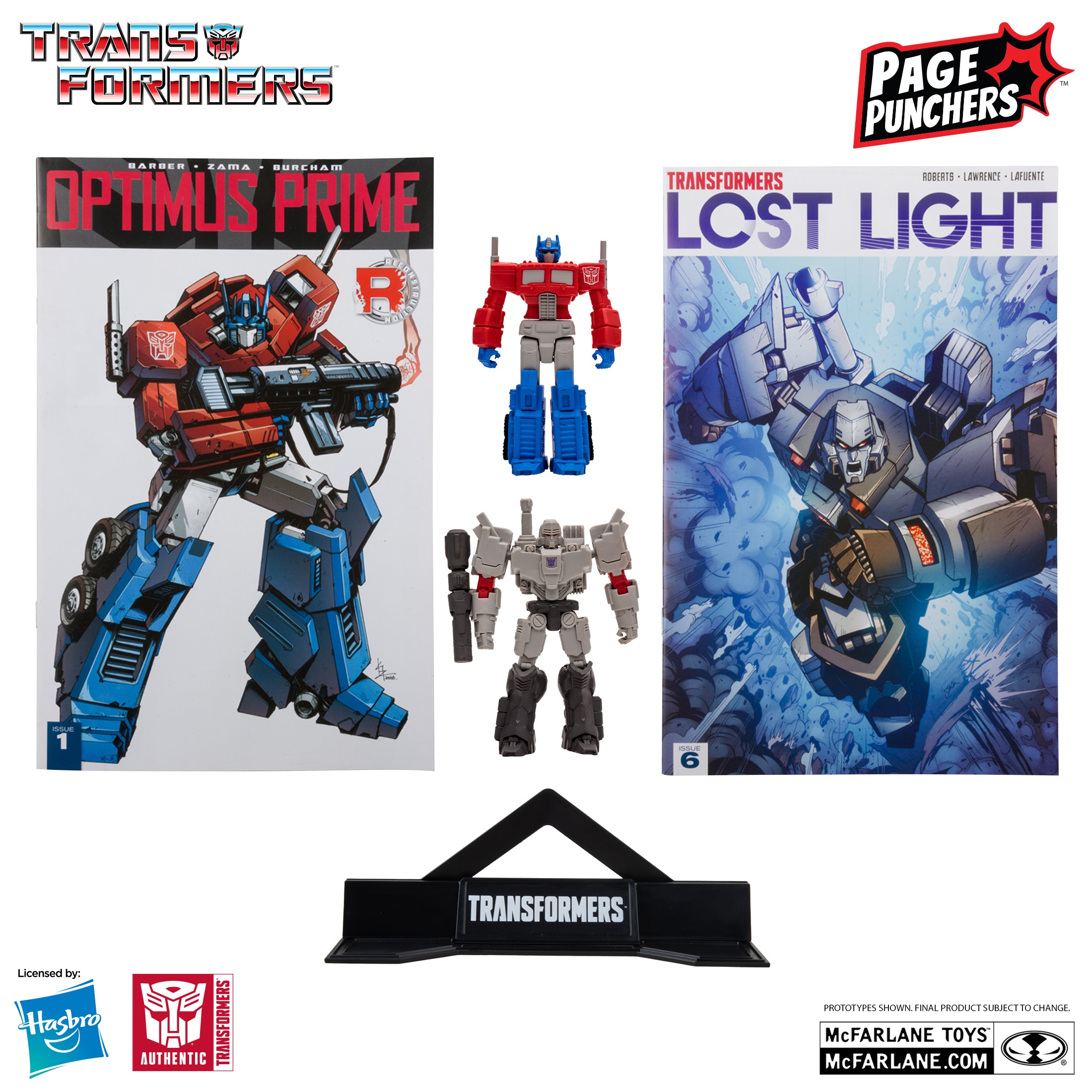 Transformers Page Punchers 3" Optimus Prime & Megatron