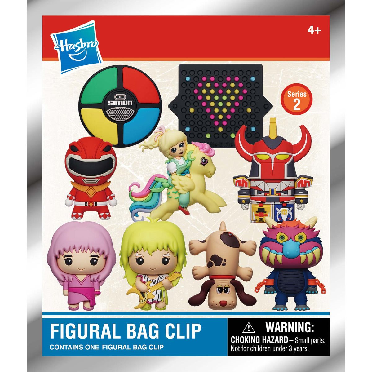 Hasbro Retro Toys Series 2 3D Foam Bag Clip RANDOM SINGLE BAG