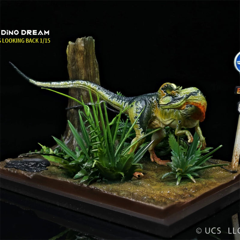 Dino Dream Jurassic Park Dilophosaurus Looking Back 1/30 Scale Resin Model