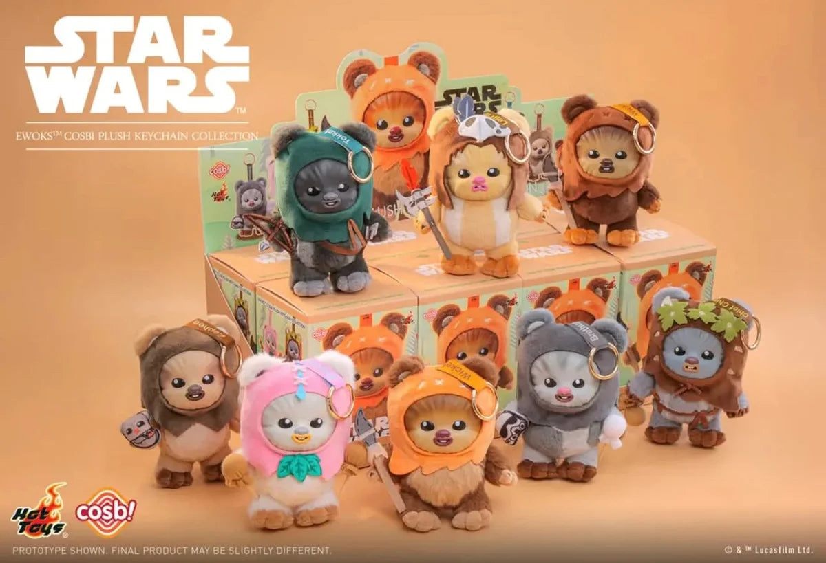 Hot Toys Ewoks Cosbi Plush Keychain Collection Blind Box CASE OF 8