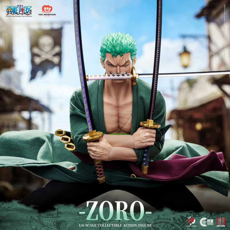 PRE-ORDER Jimei Palace x Pixel Poses One Piece Roronora Zoro 1/6 Scale Silicone Action Figure (Standard Version)