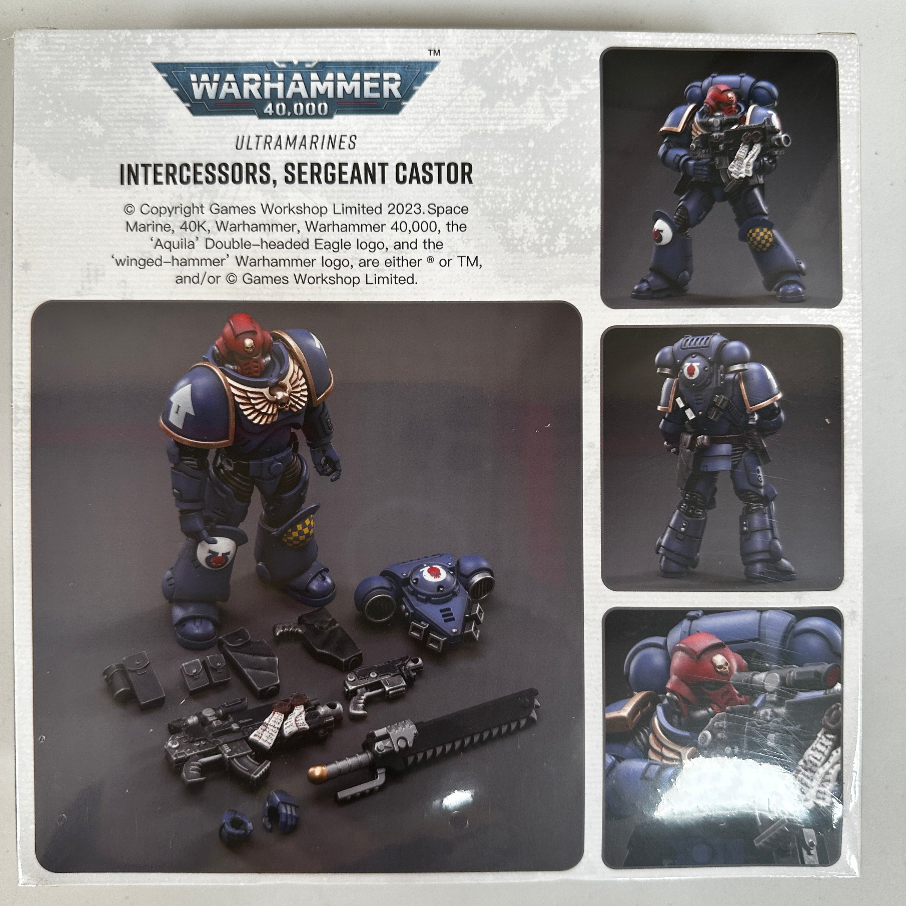 JOYTOY Warhammer 1/18 Ultramarines Intercessors Sergeant Castor