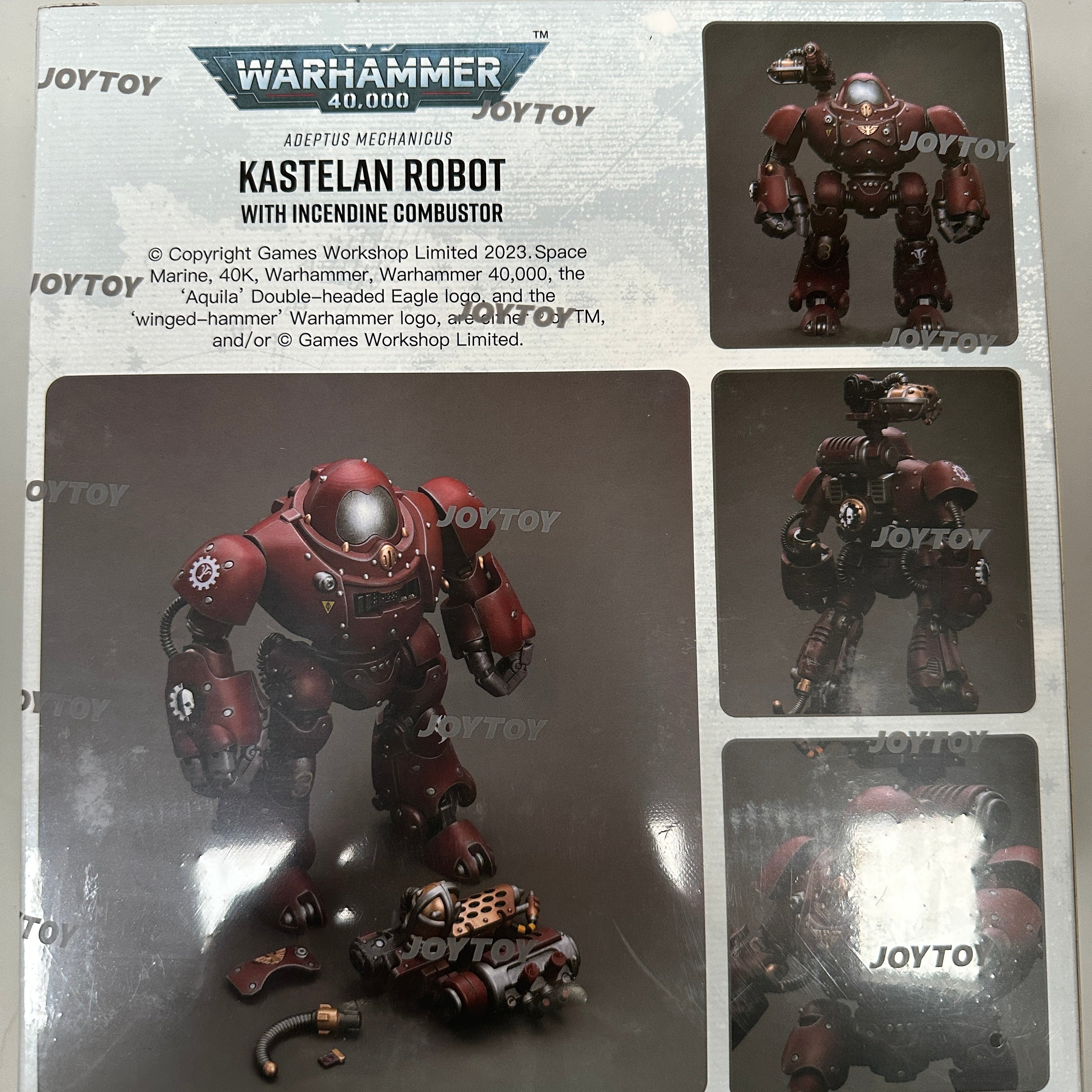 JOYTOY 1/18 Warhammer Adeptus Mechanicus Kastelan Robot with Incendine Combuster