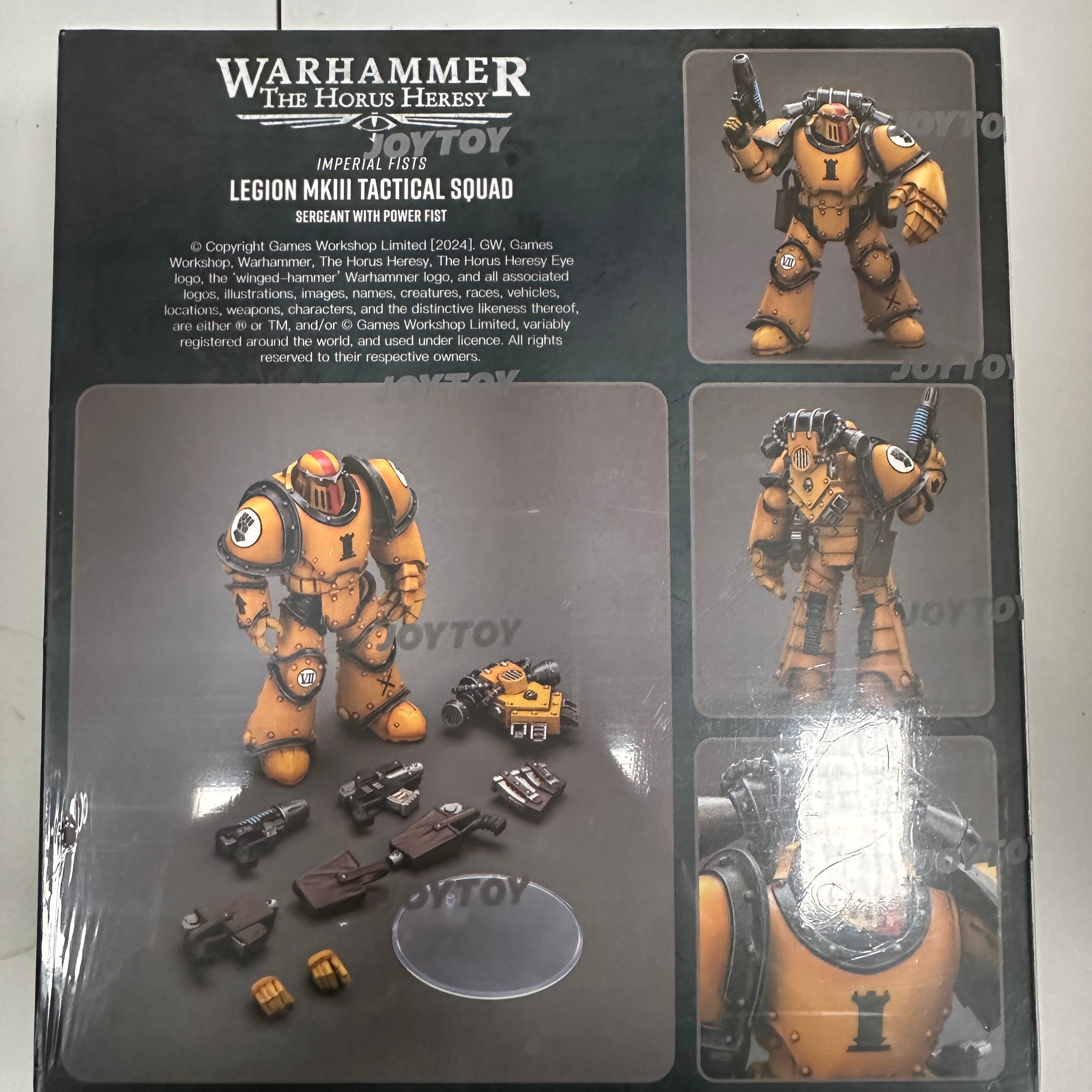JOYTOY 1/18 Warhammer Imperial Fists Legion MKIII Tactical Squad Sergeant with Power Fist