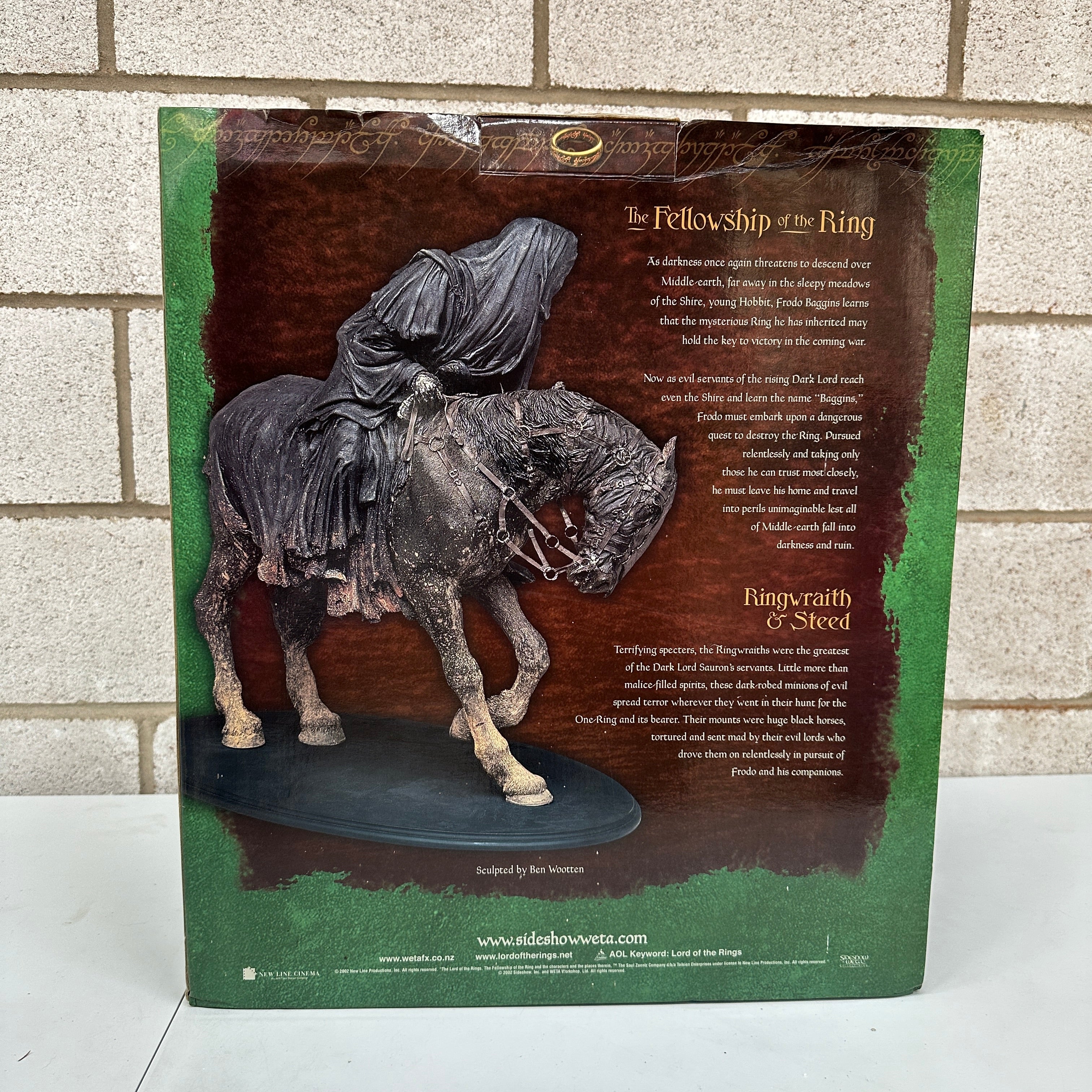 Sideshow Weta Lord of the Rings Ringwraith and Steed Statue PRE OWNED