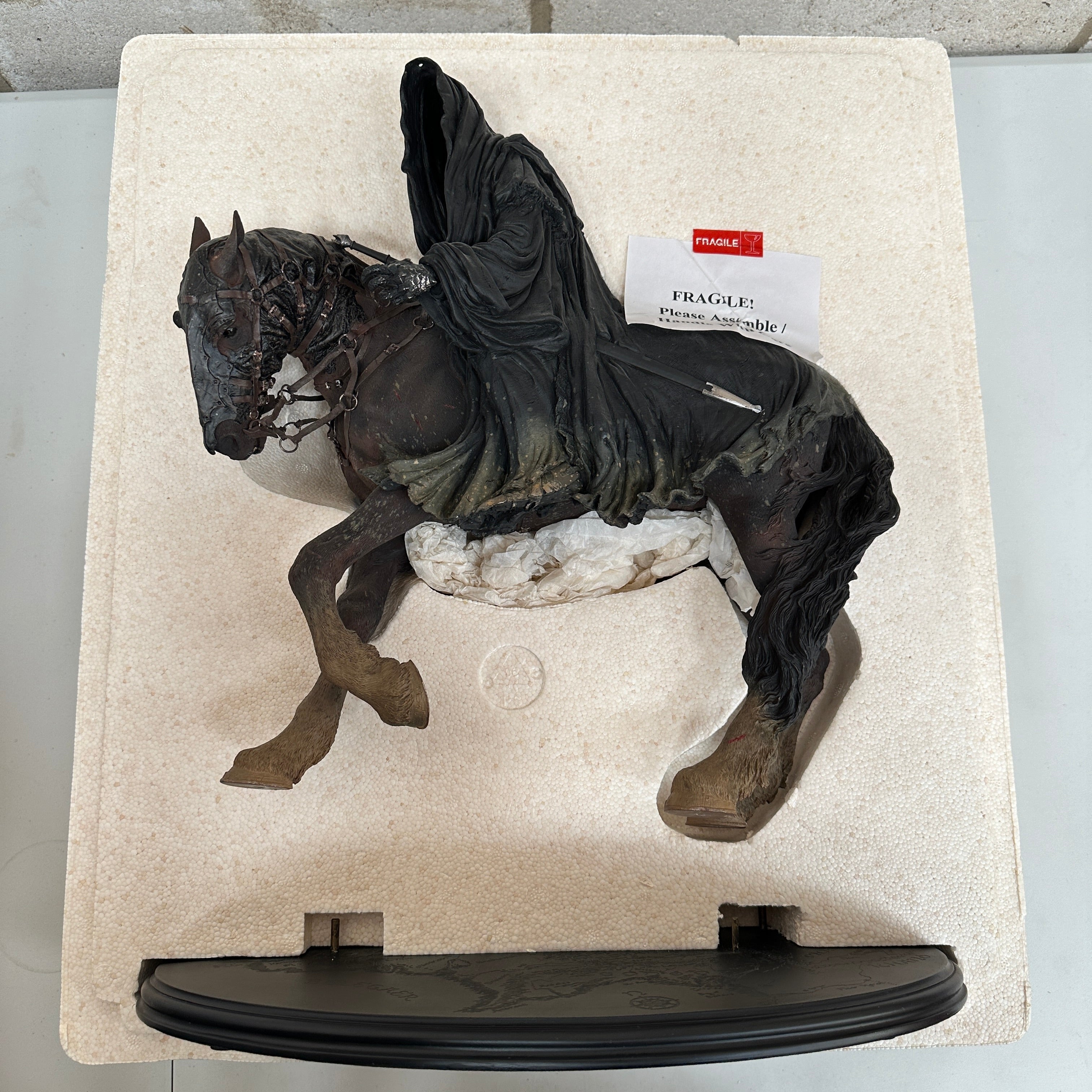 Sideshow Weta Lord of the Rings Ringwraith and Steed Statue PRE OWNED