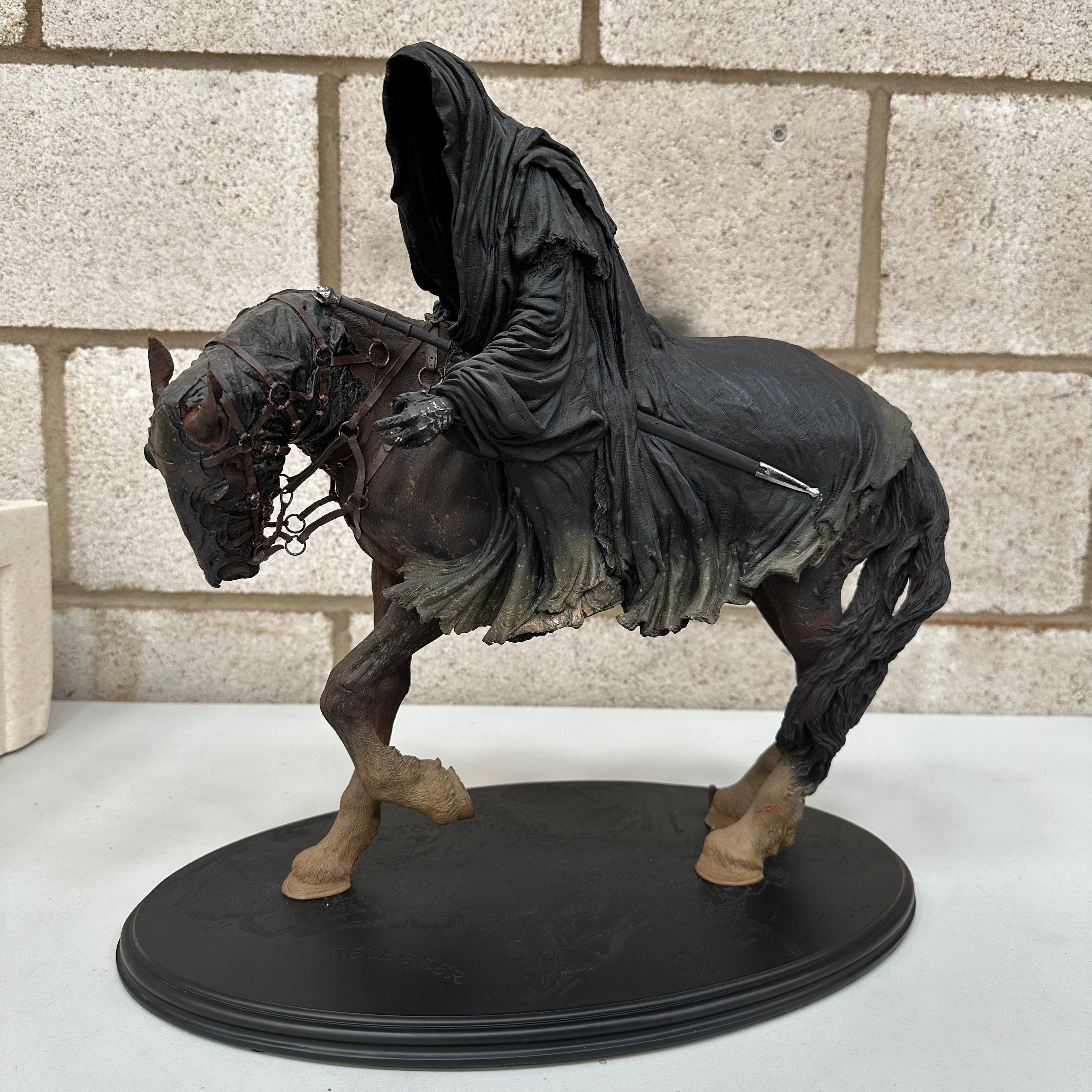 Sideshow Weta Lord of the Rings Ringwraith and Steed Statue PRE OWNED