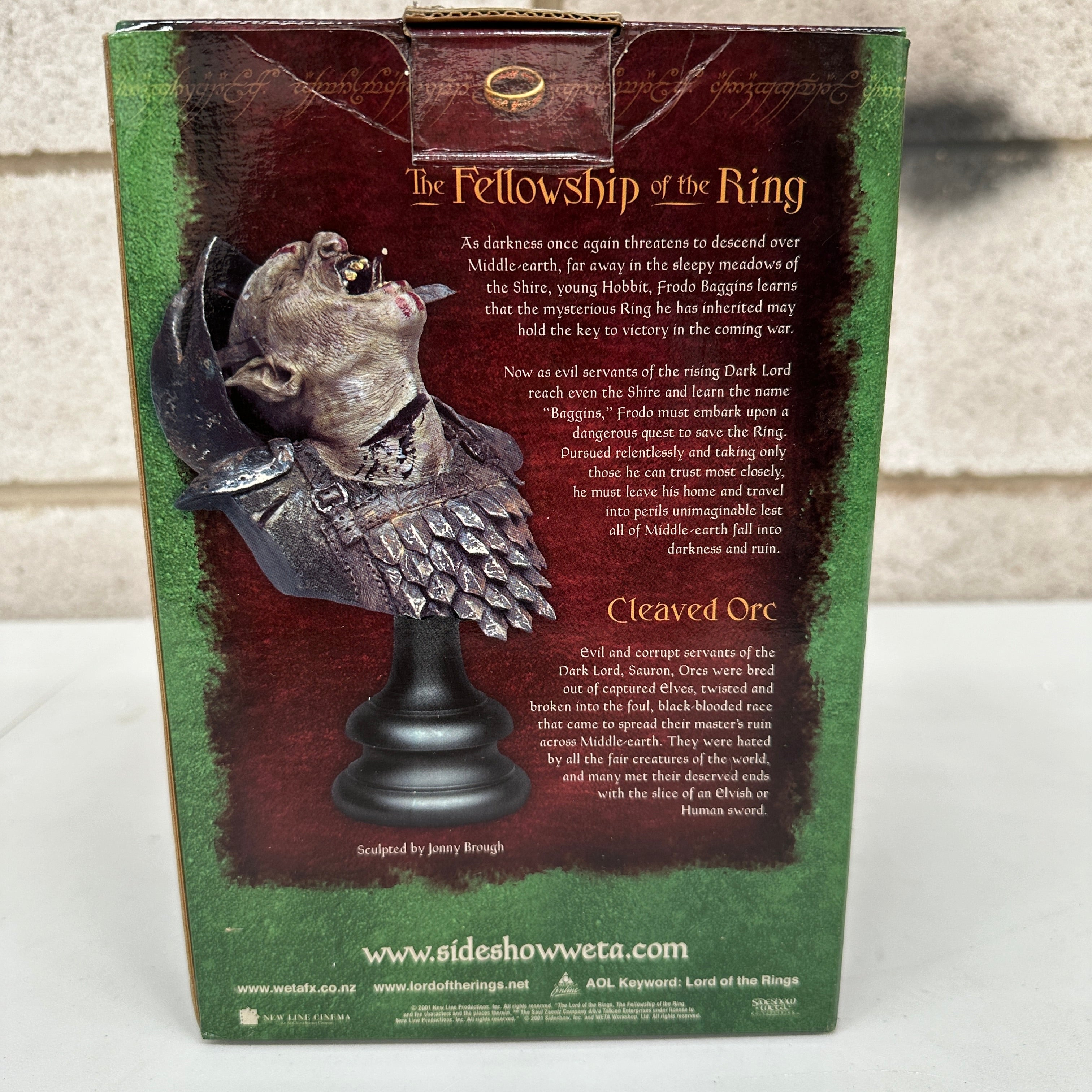 Sideshow Weta Lord of the Rings Cleaved Orc Polystone Bust PRE OWNED