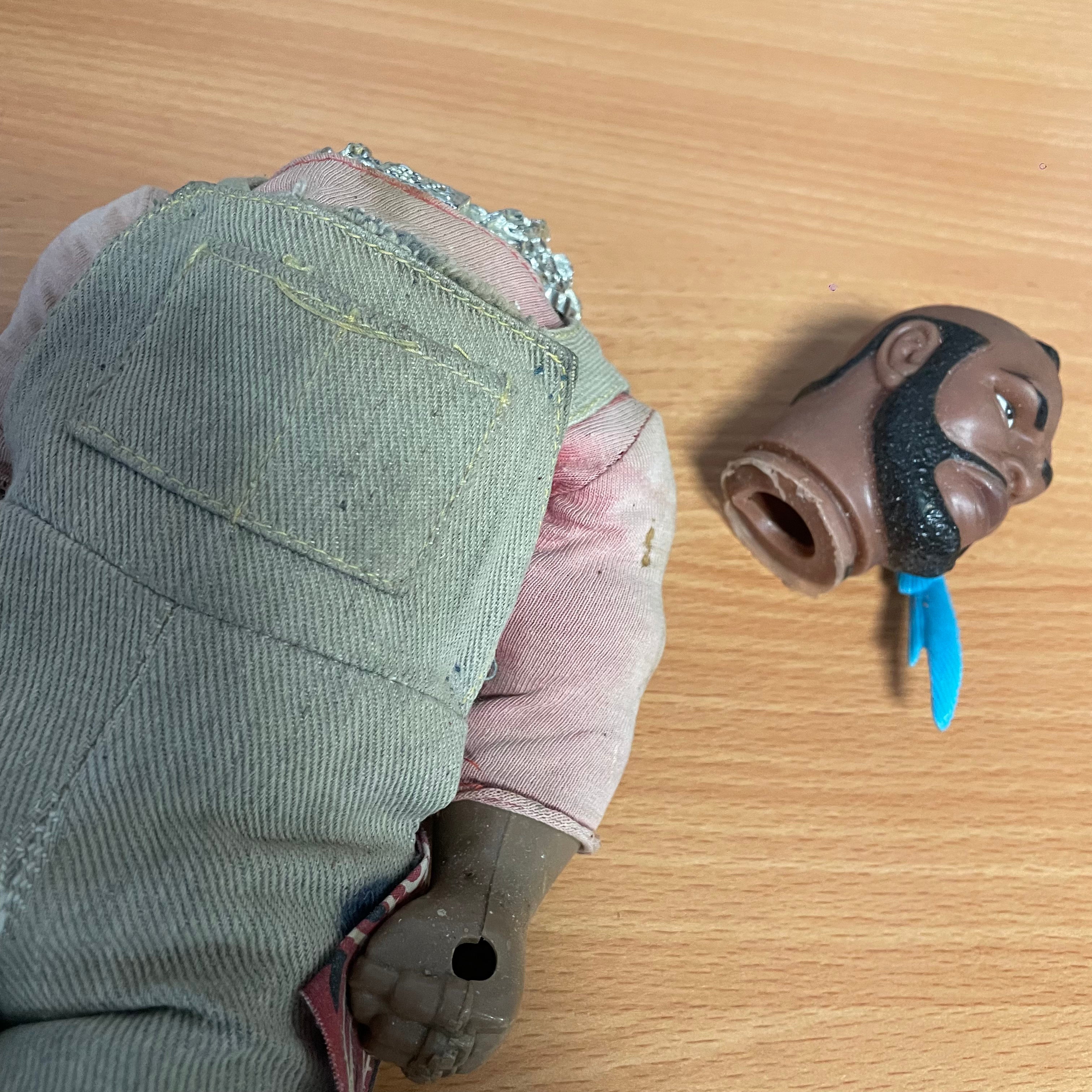 Vintage The A Team Mr T BA Baracus 12" inch Poseable Action Figure 1983 (Damaged)