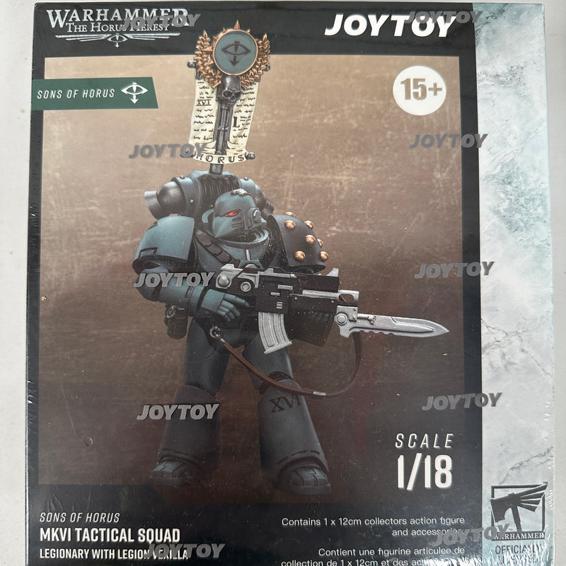 JOYTOY 1/18 Warhammer Sons of Horus MKVI Tactical Squad Legionary with Legion Vexilla