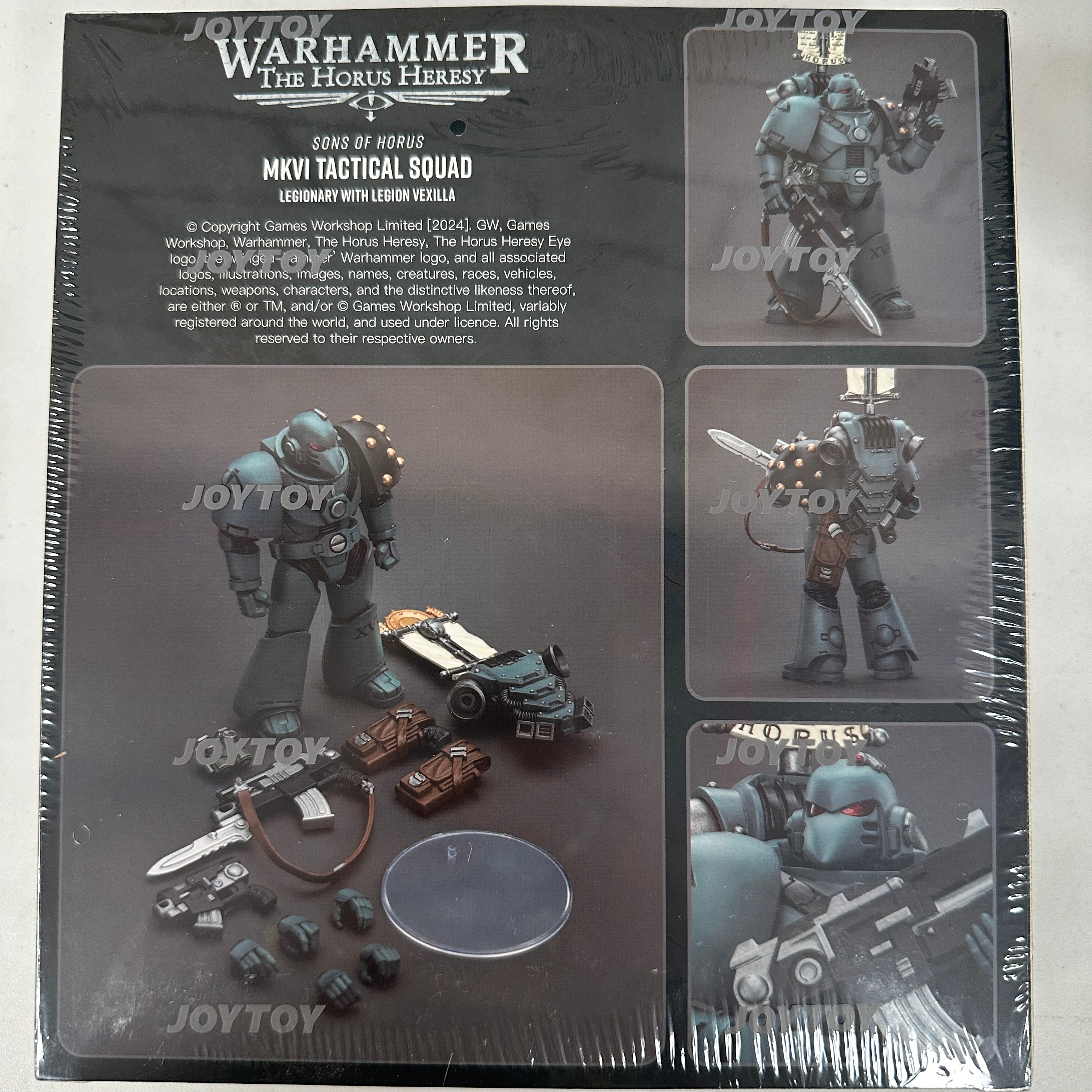 JOYTOY 1/18 Warhammer Sons of Horus MKVI Tactical Squad Legionary with Legion Vexilla