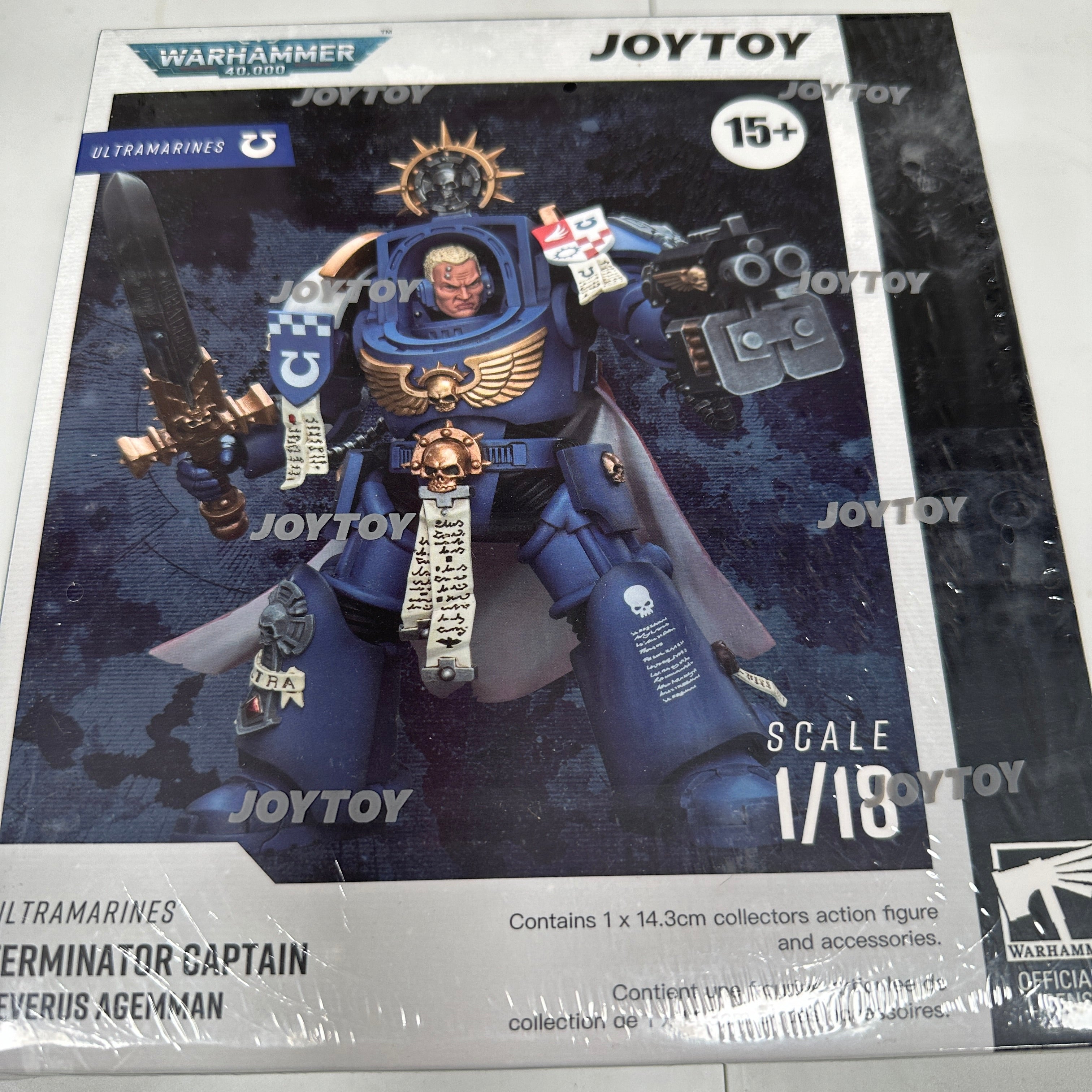 JOYTOY 1/18 Warhammer 40K Ultramarines Terminator Captain Severus Agemman