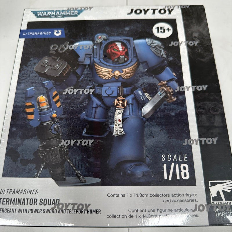 JOYTOY 1/18 Warhammer 40K Ultramarines Terminator Squad with Power Sword and Teleport Homer