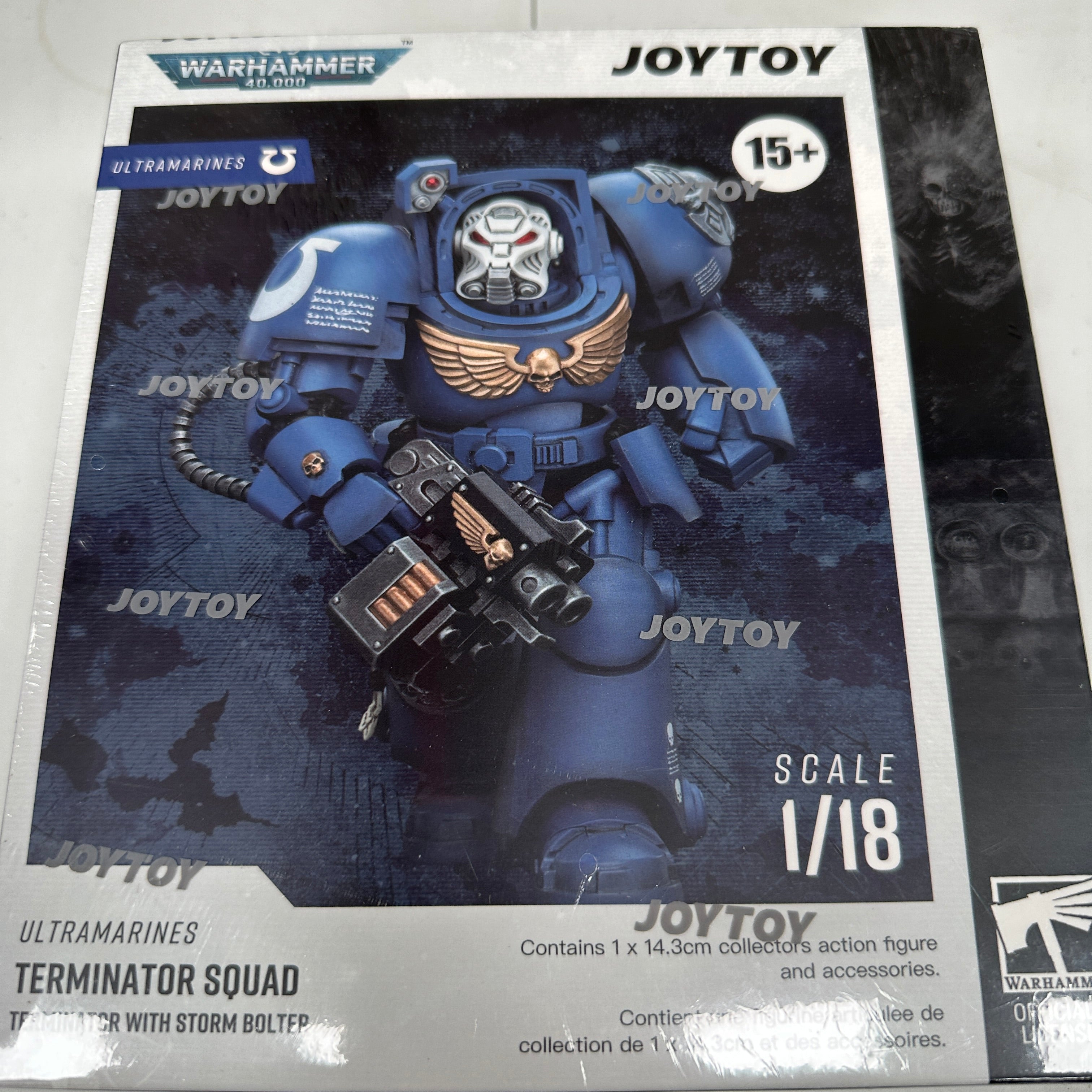 JOYTOY 1/18 Warhammer 40K Ultramarines Terminator Squad with Storm Bolter