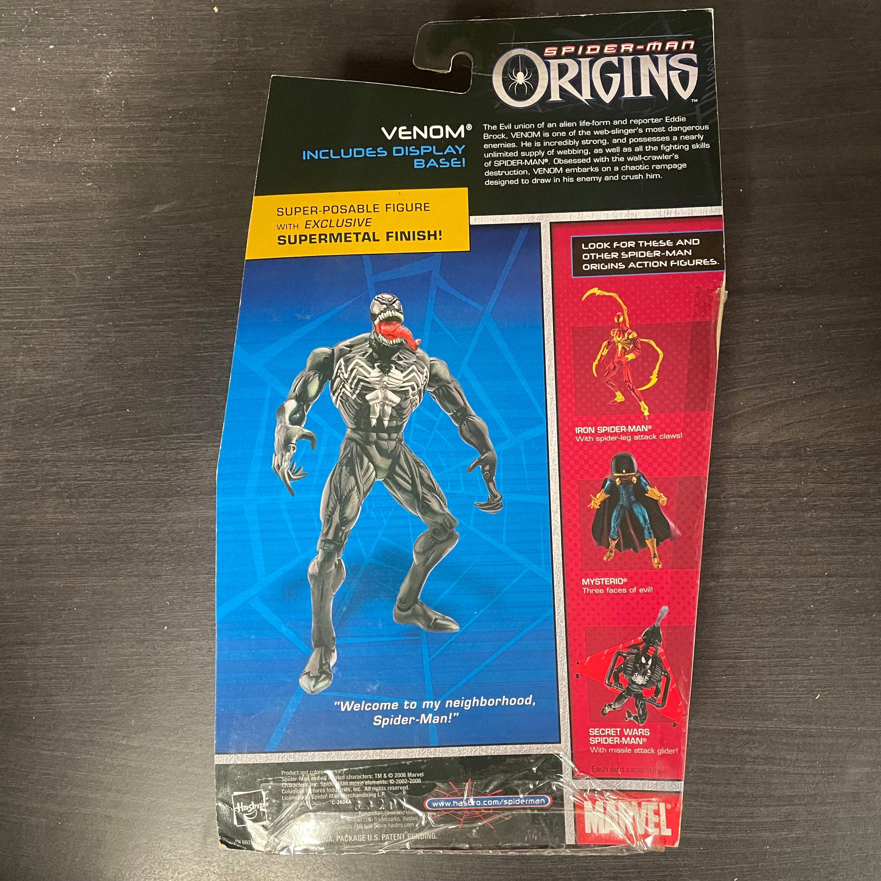 Spider-Man Origins Venom Hasbro Pre Owned