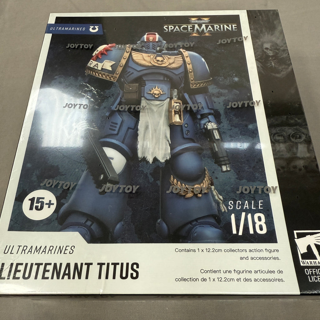 JOYTOY 1/18 Warhammer Space Marine Ultramarines Lieutenant Titus
