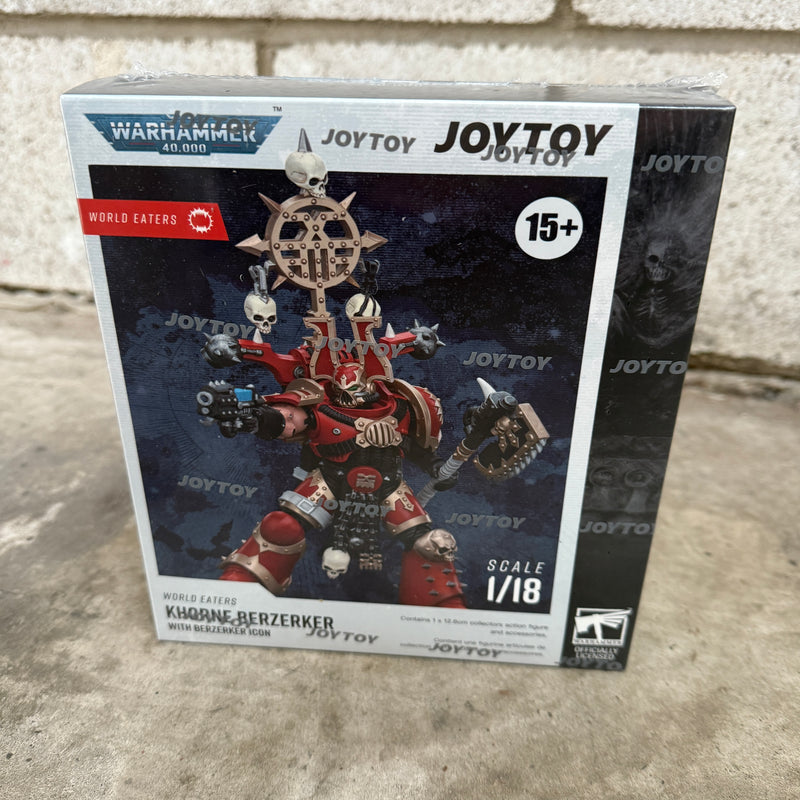 JOYTOY 1/18 Warhammer World Eaters Khorne Berzerker with Berzerker Icon