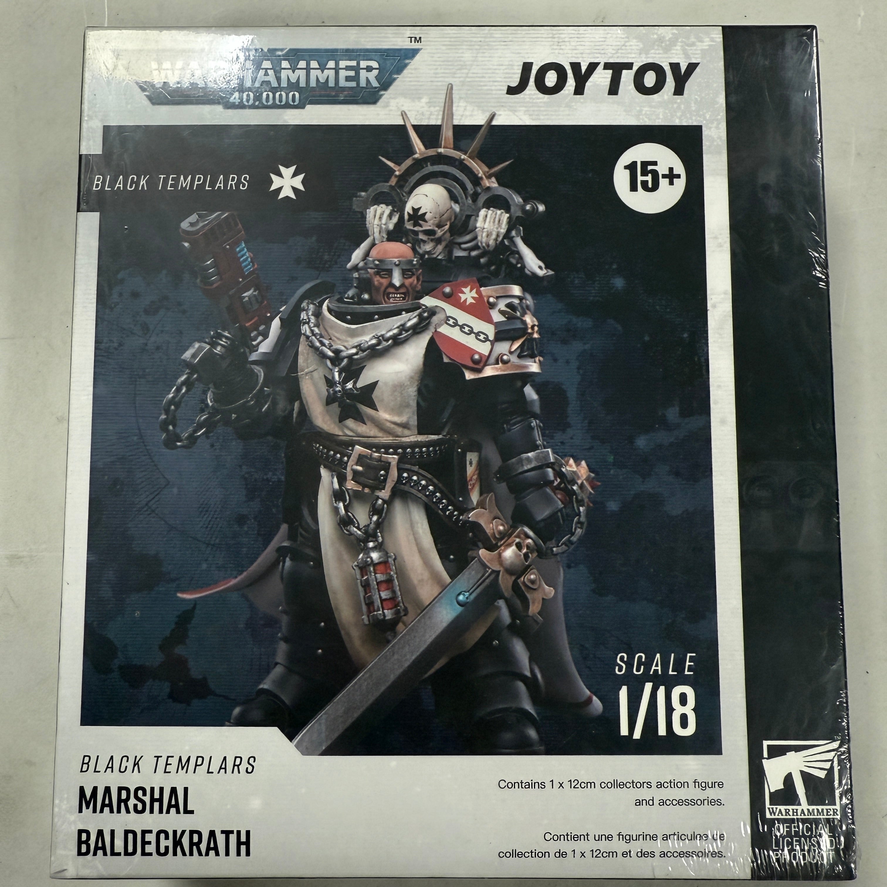 JOYTOY 1/18 Warhammer Black Templars Marshal Baldeckrath