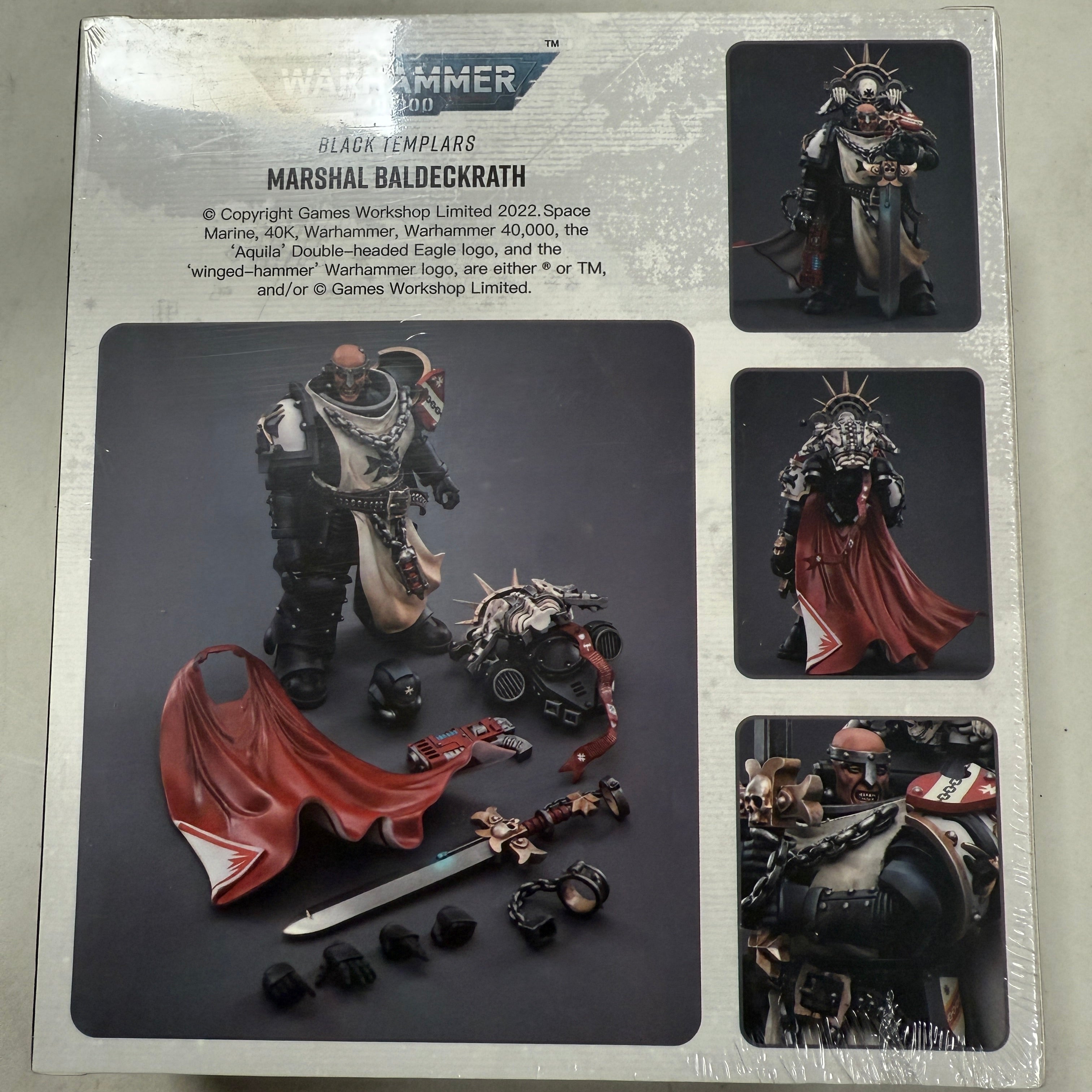 JOYTOY 1/18 Warhammer Black Templars Marshal Baldeckrath