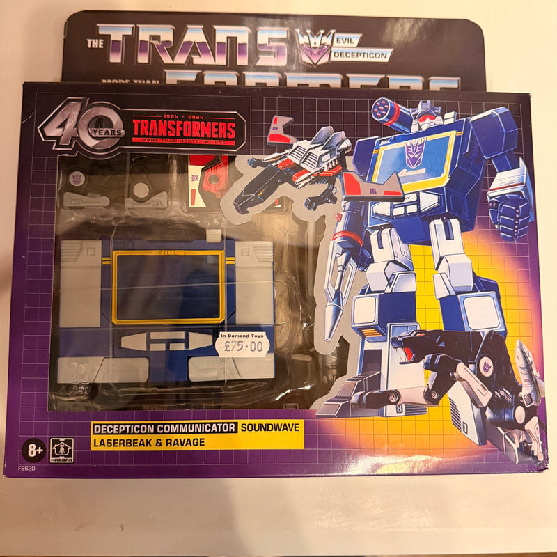 Transformers 40th Anniversary G1 Reissue Soundwave, Laserbeak & Ravage