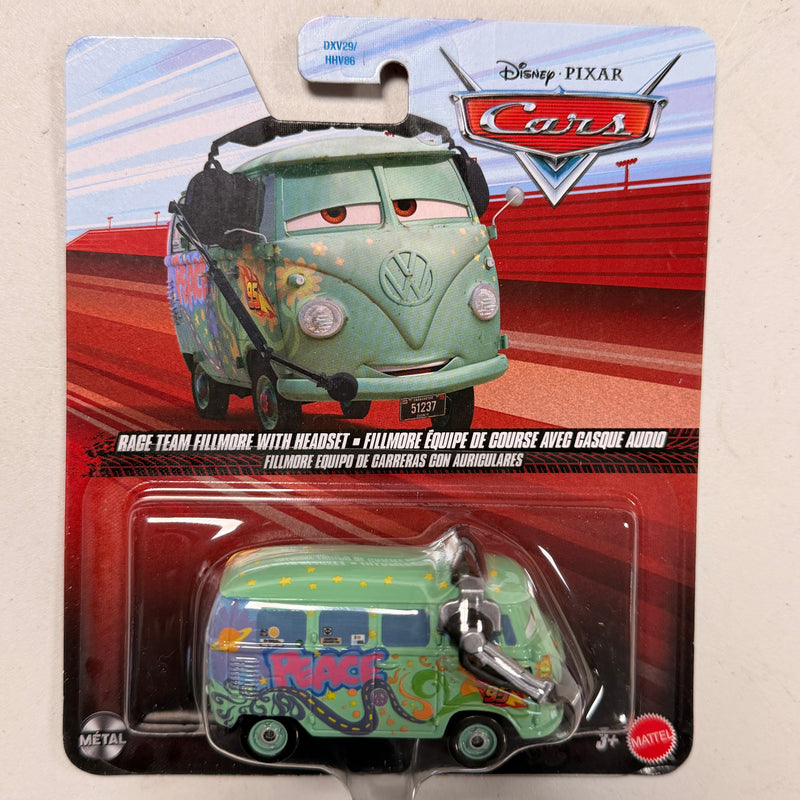 Disney Cars Die Cast Race Team Fillmore With Headset