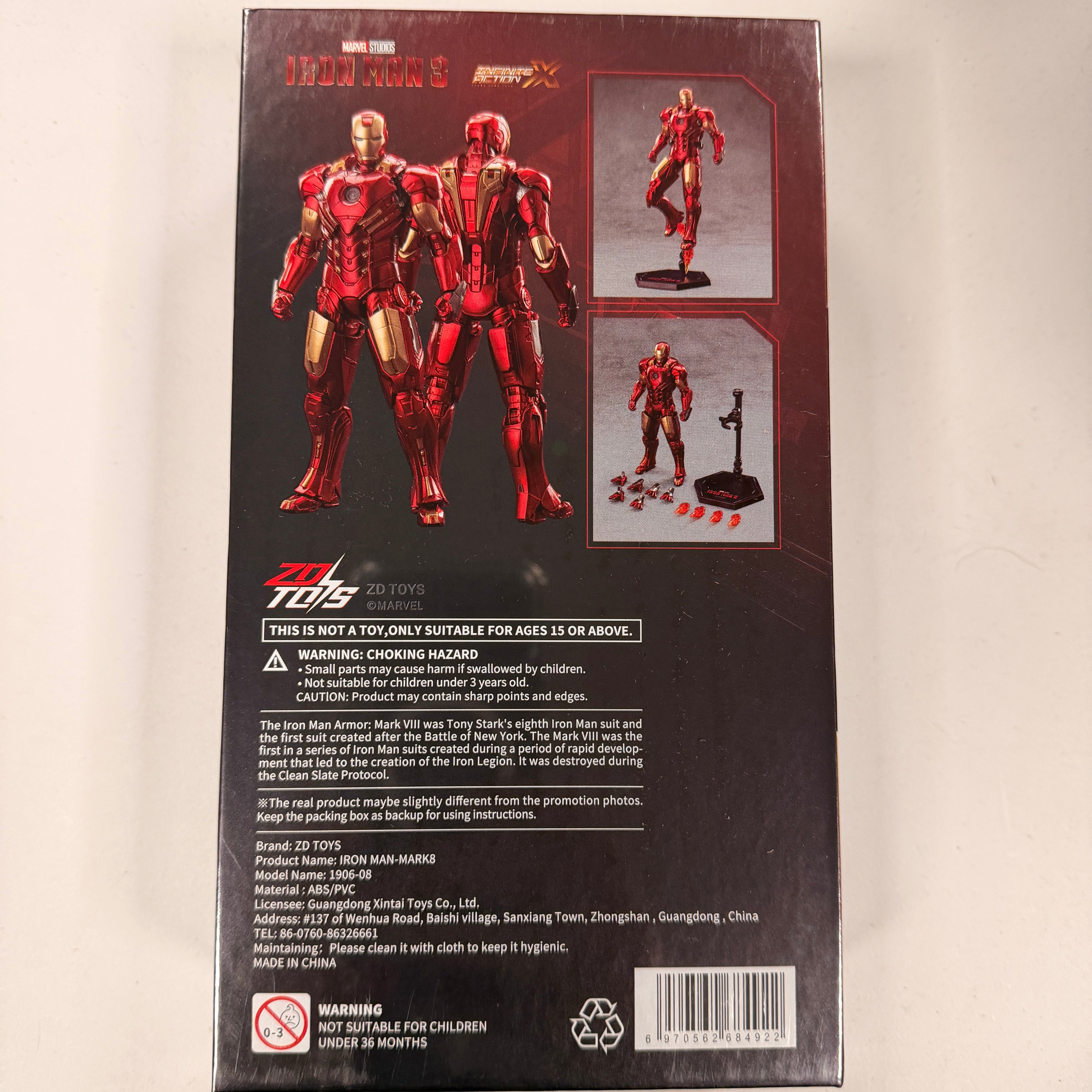 Marvel Infinity Saga ZD Toys Iron Man 3 1/10 Iron Man Mark VIII