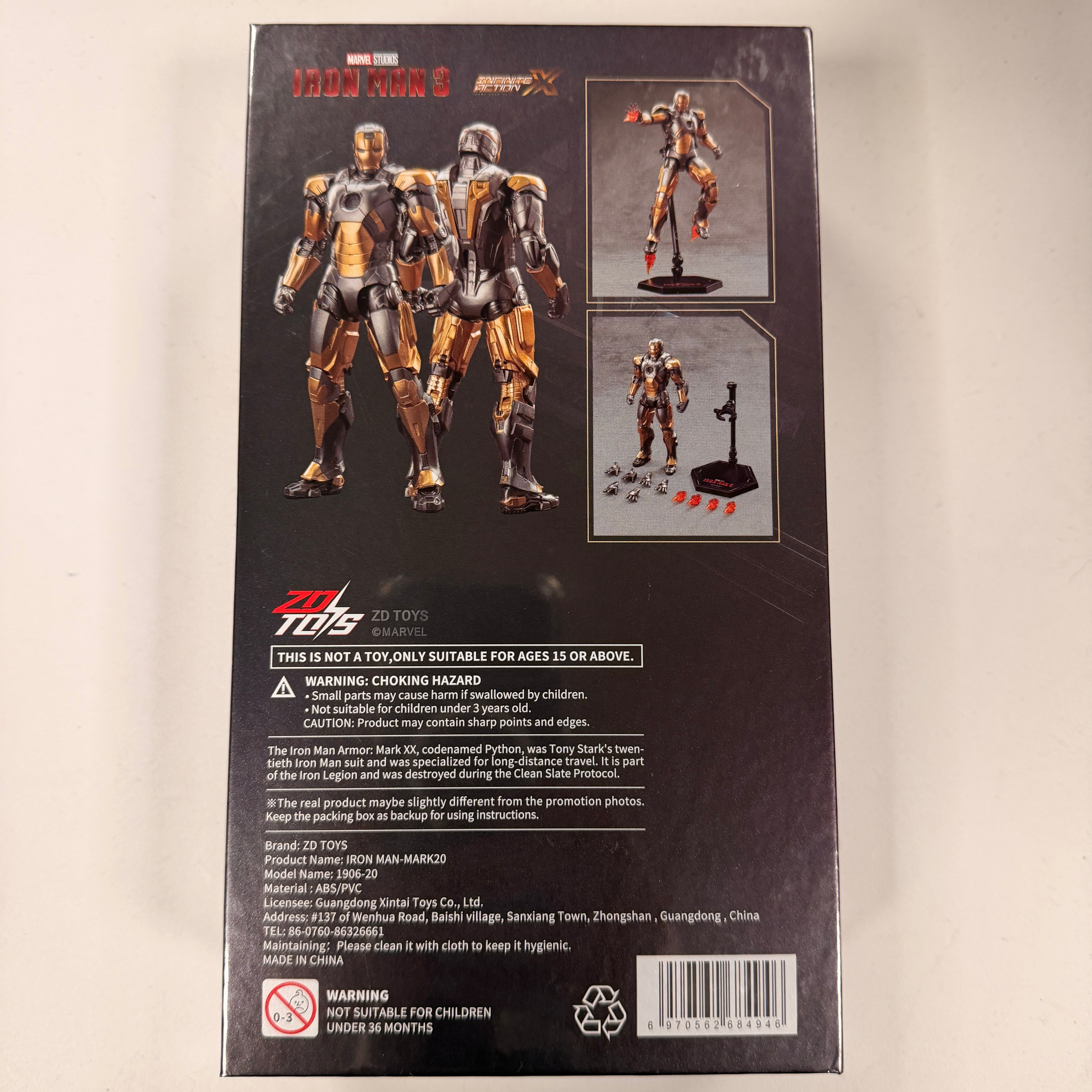 Marvel Infinity Saga ZD Toys Iron Man 3 1/10 Iron Man Mark XX