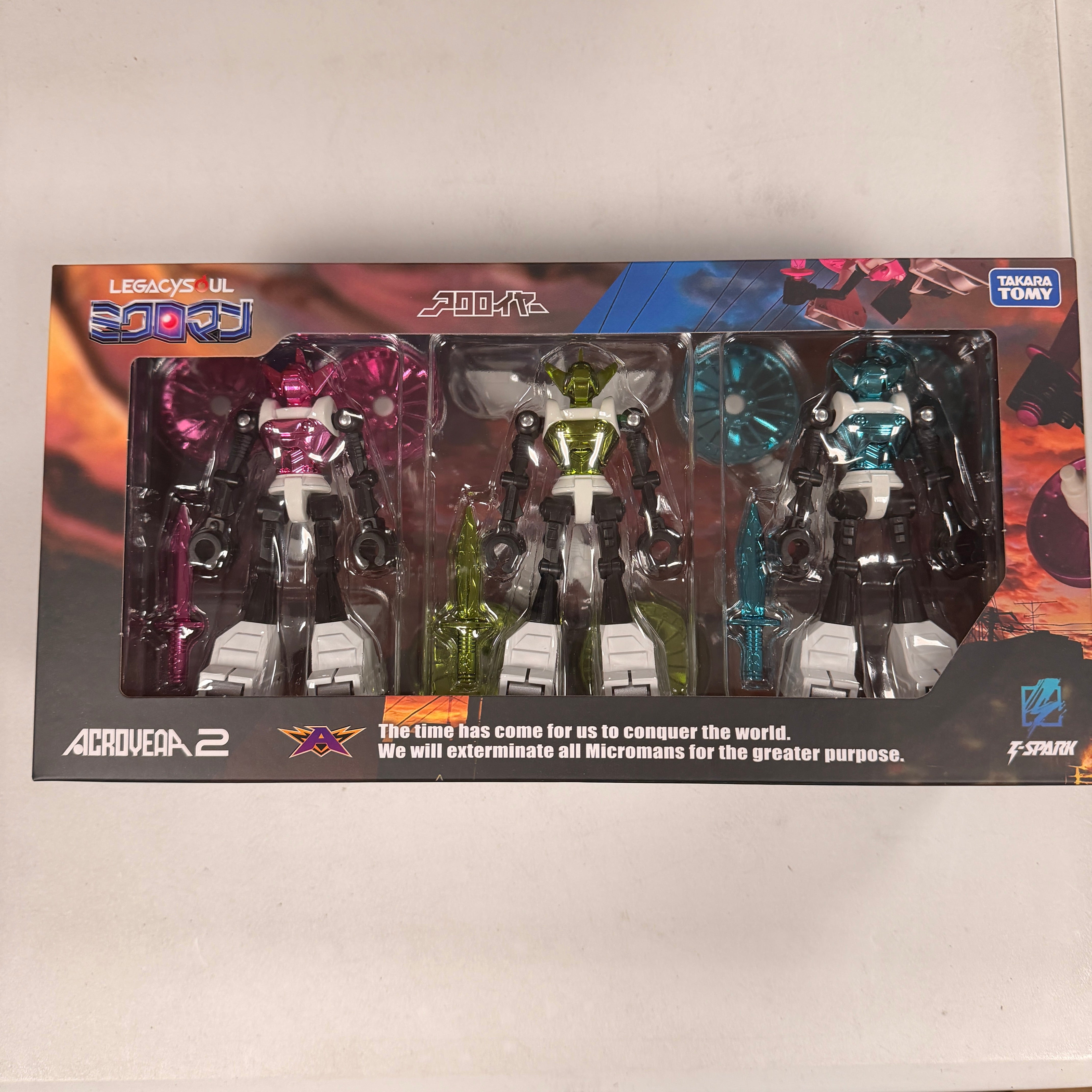 Transformers TakaraTomy Mall Exclusive T-Spark Legacysoul Microman Acroyear 2 2et