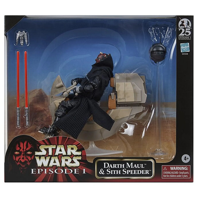 Star Wars SDCC Black Series Darth Maul & Sith Speeder