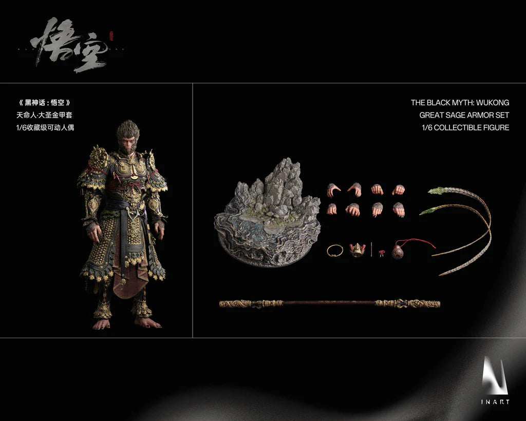 InArt Black Myth Wukong Great Sage Armor Set 1/6 Scale Collectible Figure