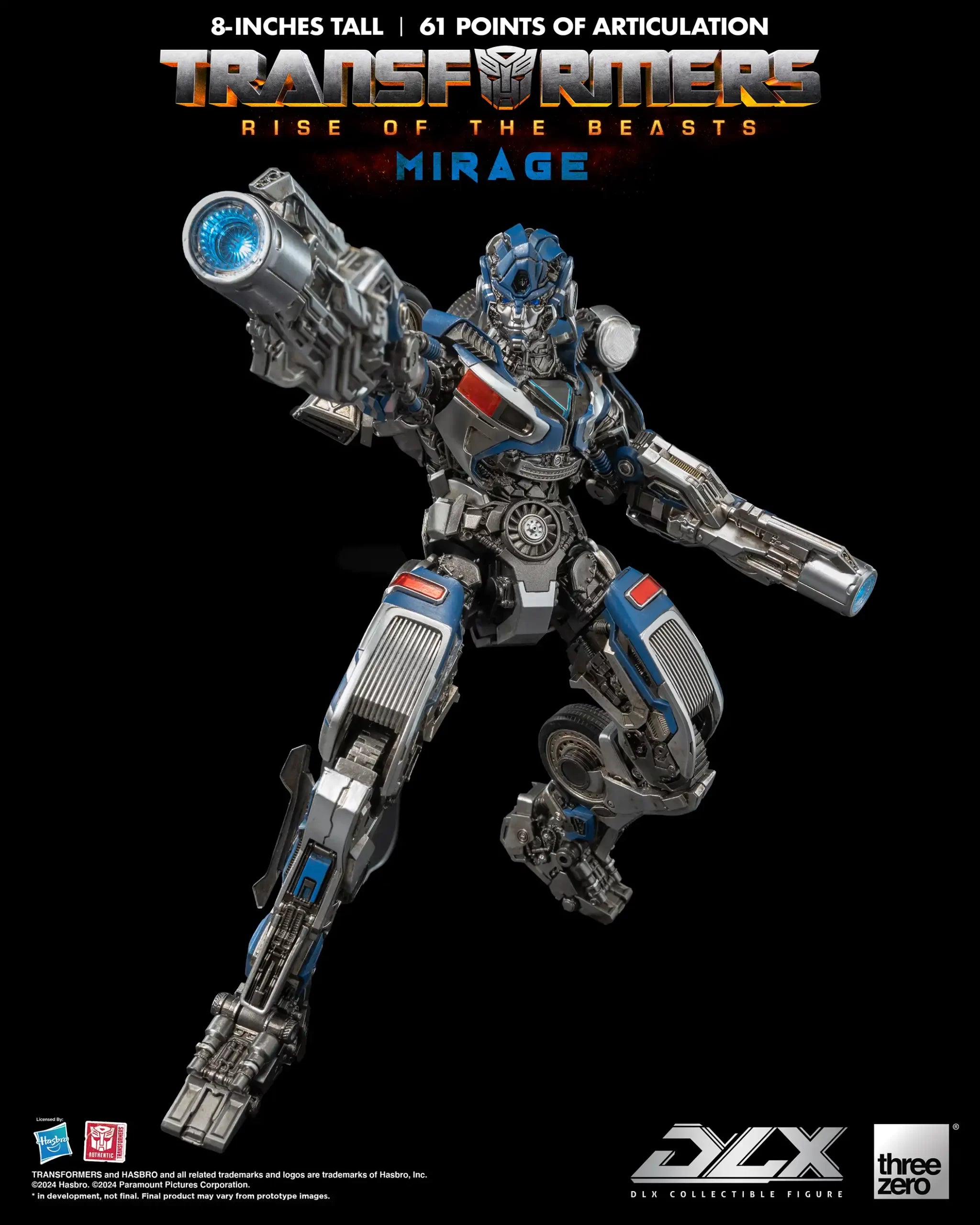 Transformers Threezero DLX 8" Rise of the Beasts Mirage Articulated Figure