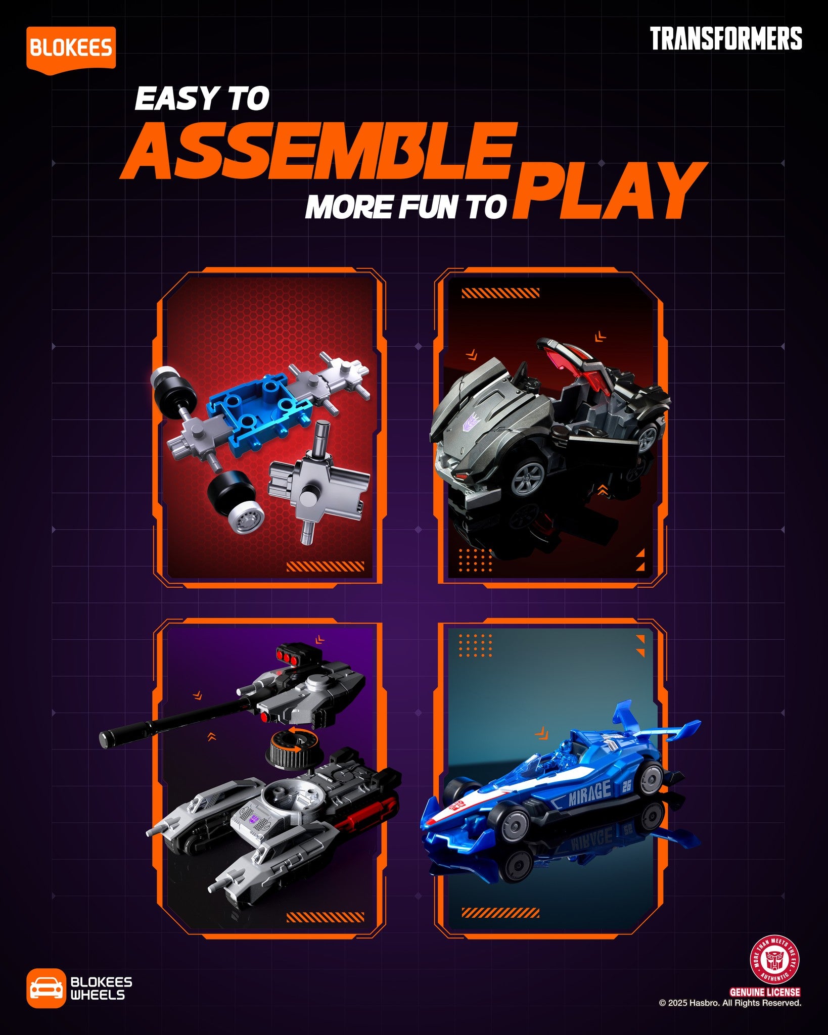 Transformers Blokees Wheels (1:64 Scale) C01 Roll Out SEALED BOX OF 12