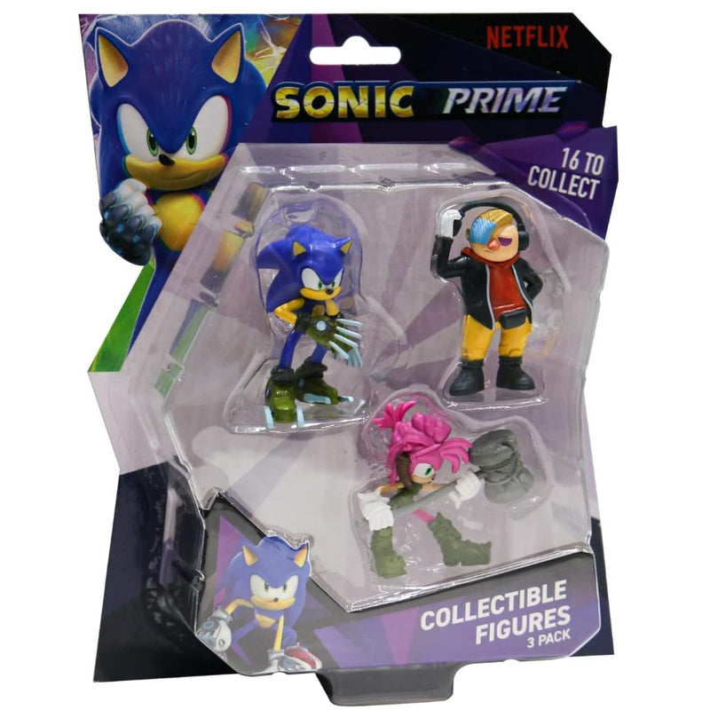 Sonic The Hedgehog Sonic Prime 6.5cm 3 Pack - Sonic, Thorn Rose, Dr Don't