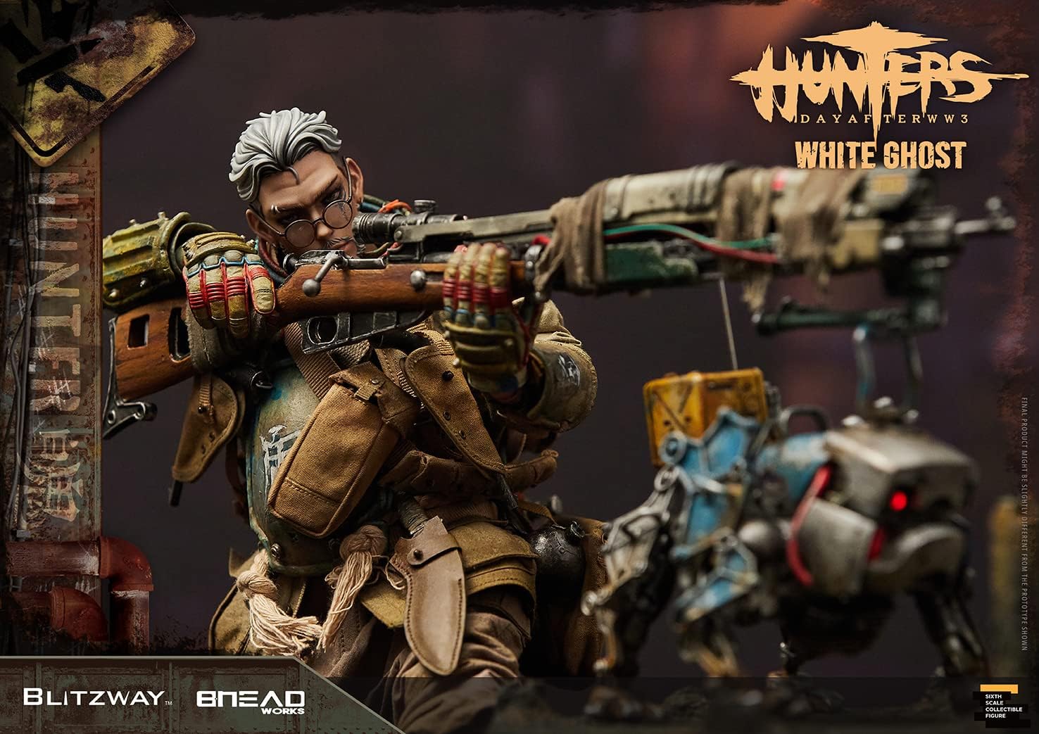 Blitzway x Bheadworks Hunters WWIII Day After White Ghost 1/6 Scale Collectible Figure