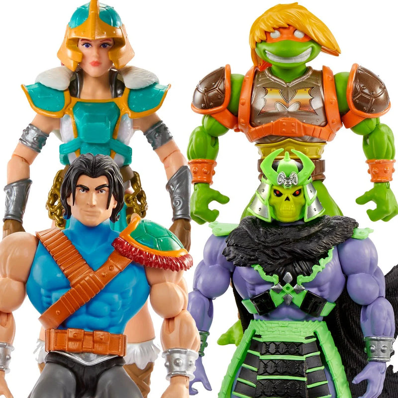 Turtles of Grayskull Wave 3 Set of 4 - Casey Jones, Skeletor, Teela & Michelangelo
