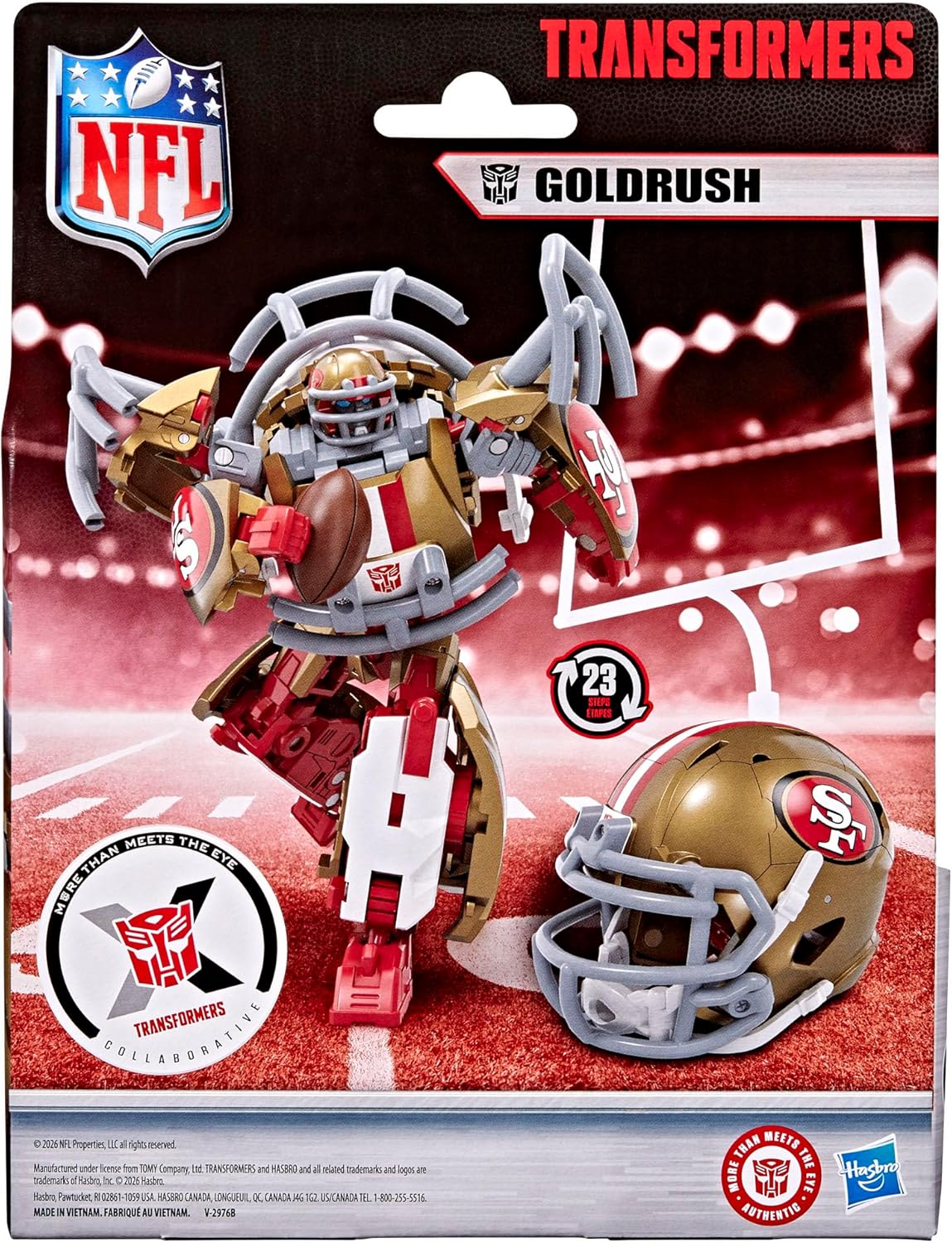 Transformers X NFL San Fransisco 49'ers Goldrush IMPORT STOCK