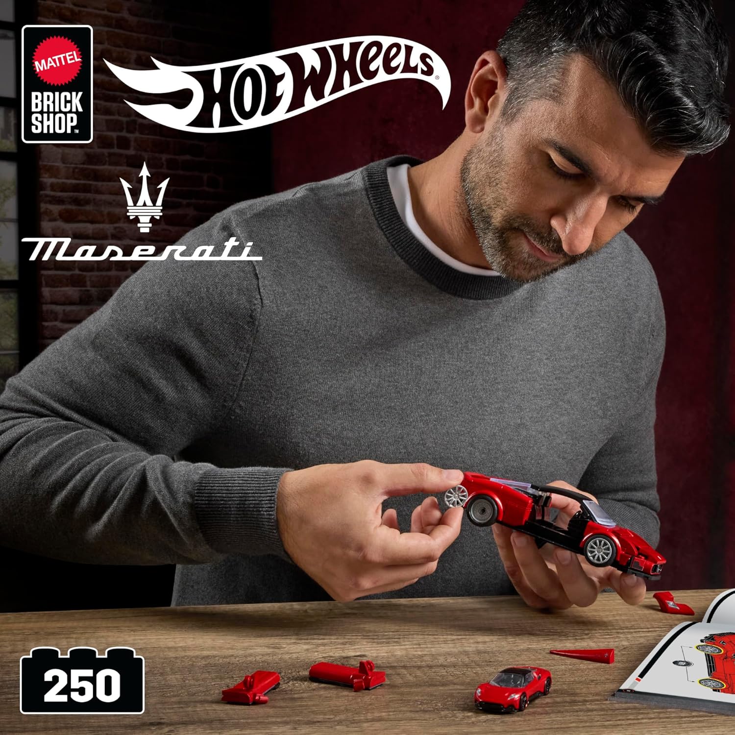 Hot Wheels Mattel Brick Shop Speed Series Building Set Maserati MC20
