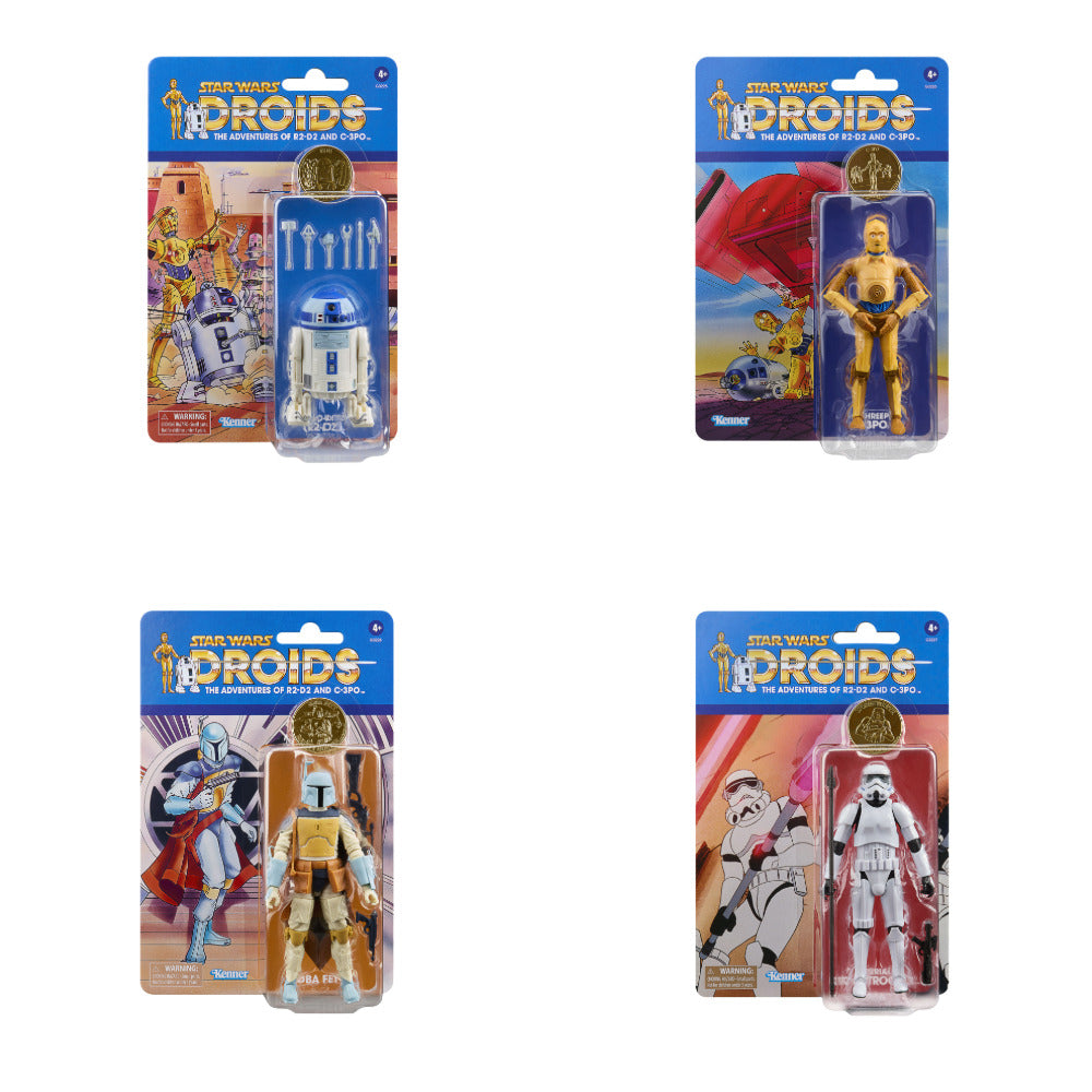 PRE-ORDER Star Wars Black Series (Droids) SET OF 4 - Boba, C-3PO, R2-D2 & Stormtrooper