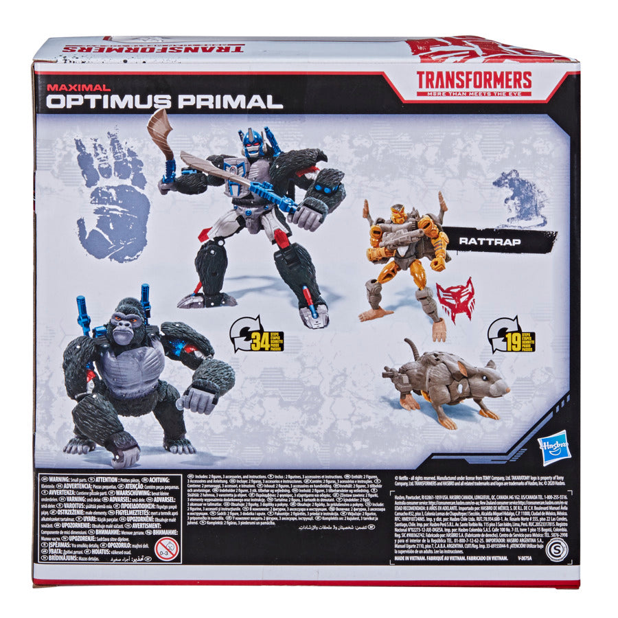 Transformers War For Cybertron Trilogy Optimus Primal & Rattrap