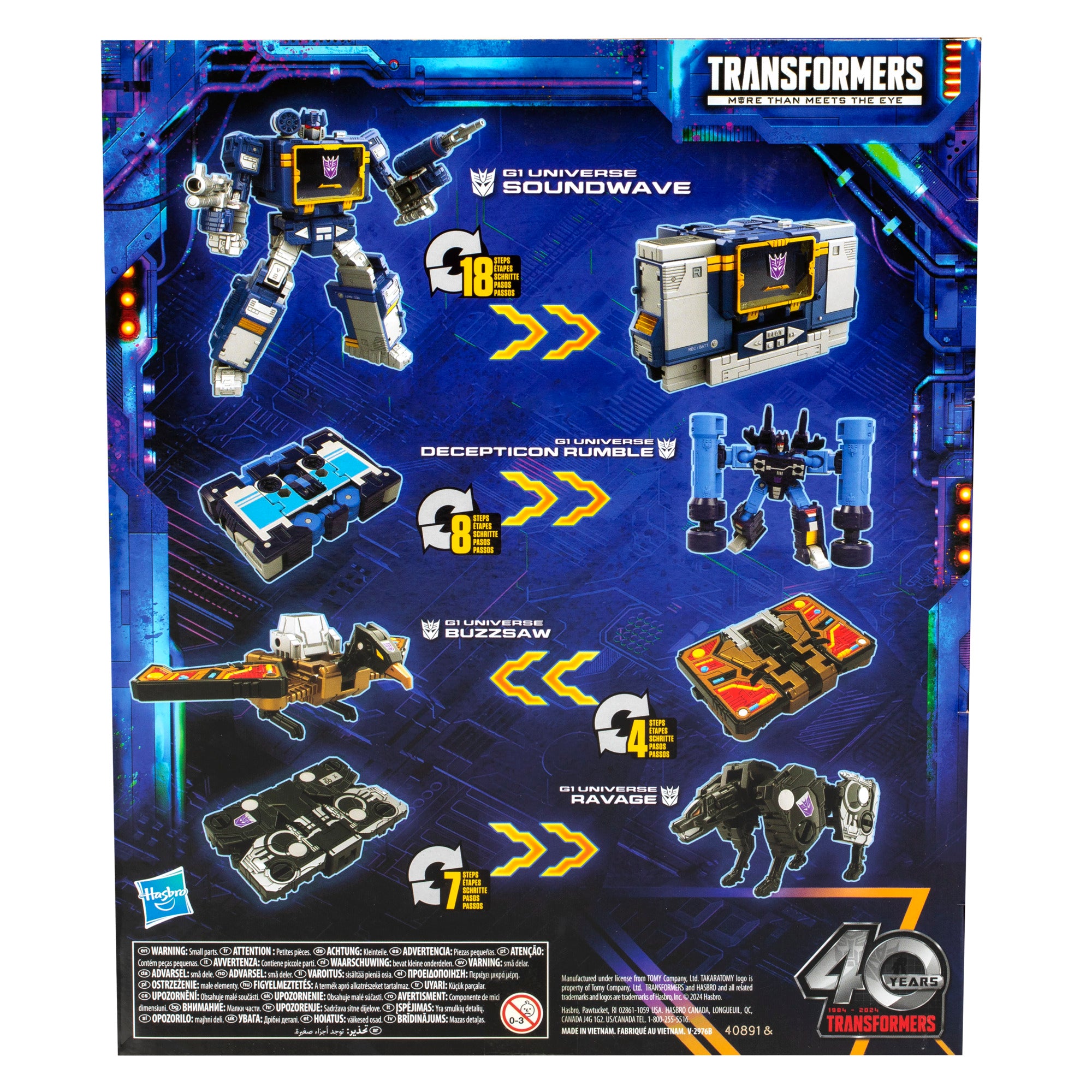 Transformers Legacy United Leader (G1 Universe) Soundwave, Buzzsaw, Rumble & Ravage