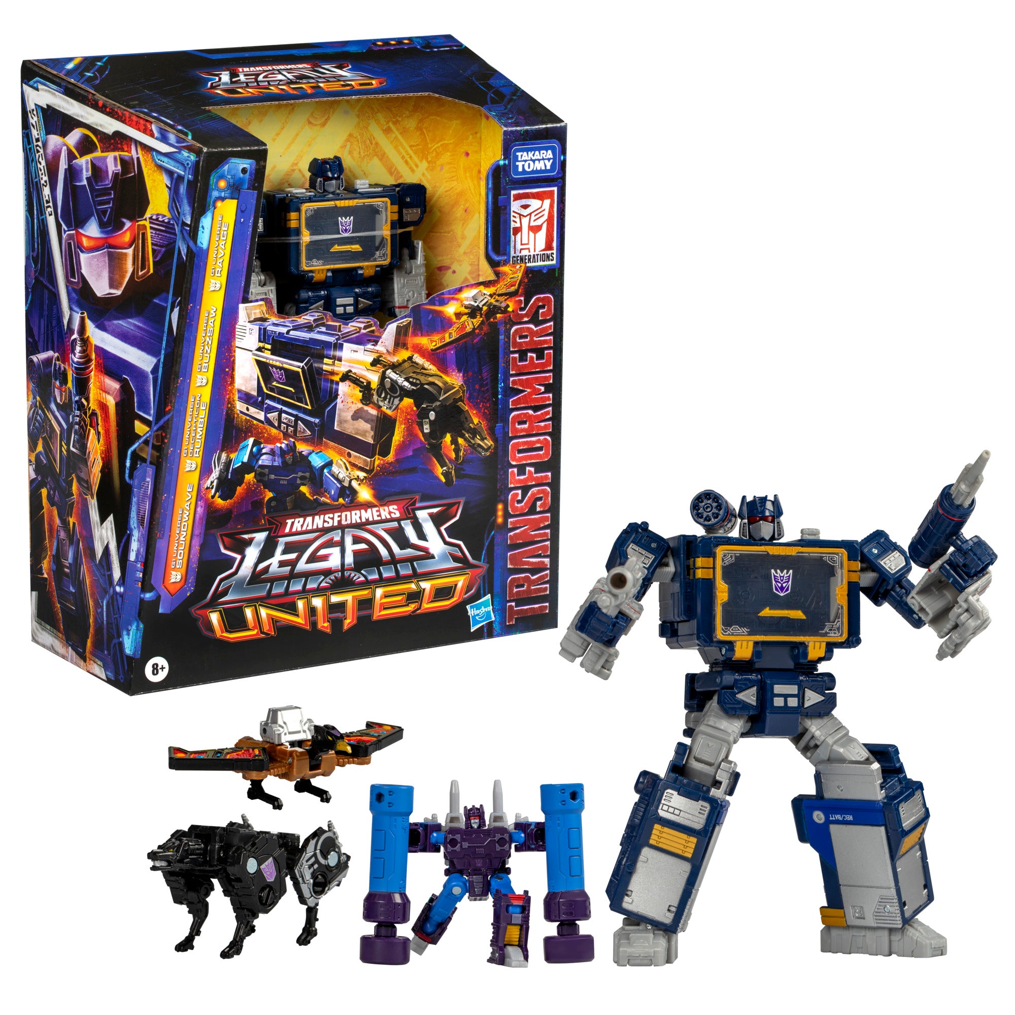 Transformers Legacy United Leader (G1 Universe) Soundwave, Buzzsaw, Rumble & Ravage