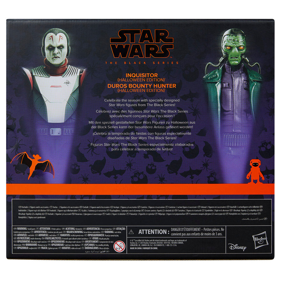 Star Wars Black Series Inquisitor & Duros Bounty Hunter (Halloween Edition)