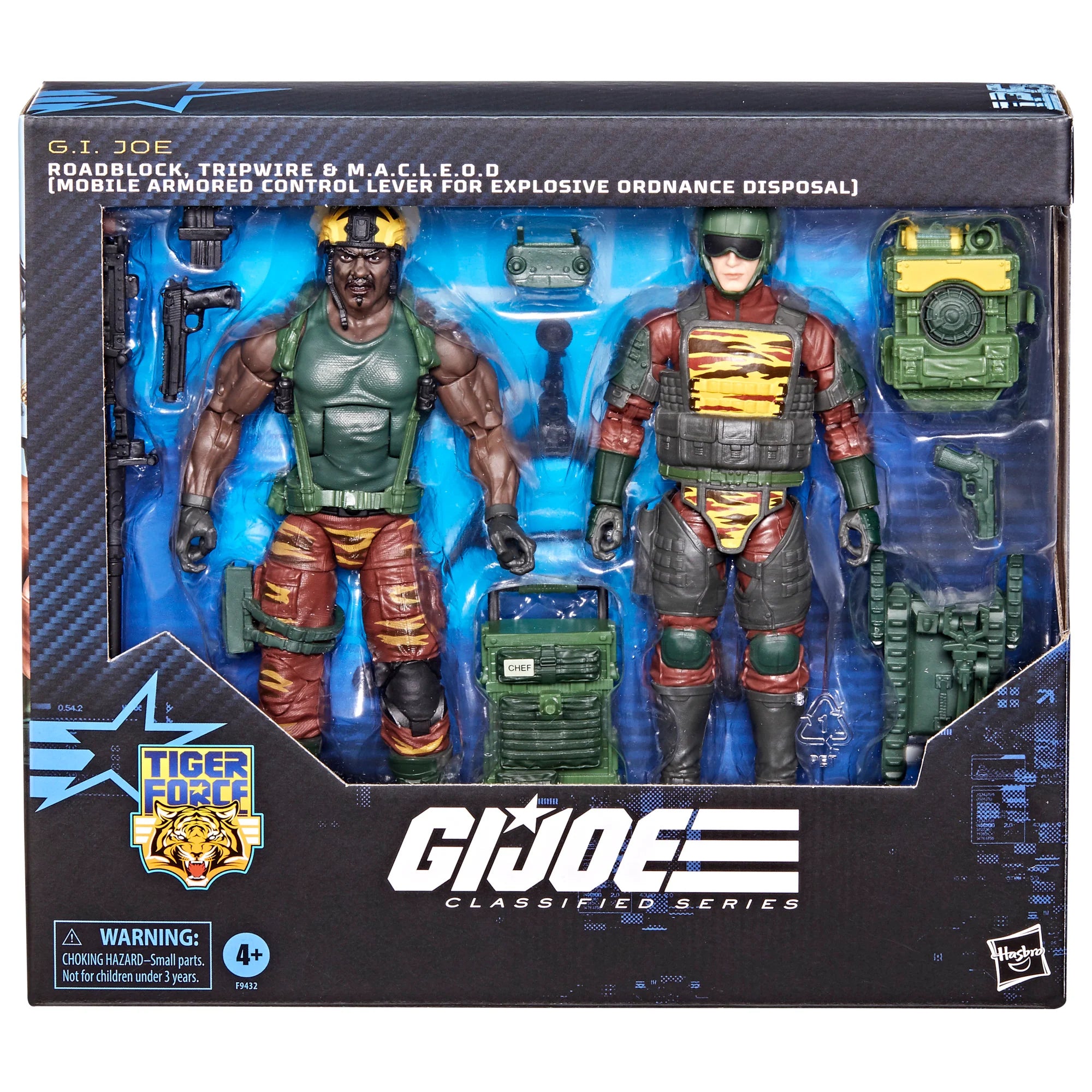 G.I. Joe Classified Series 126 Tiger Force Roadblock, Tripwire, & M.A.C.L.E.O.D.