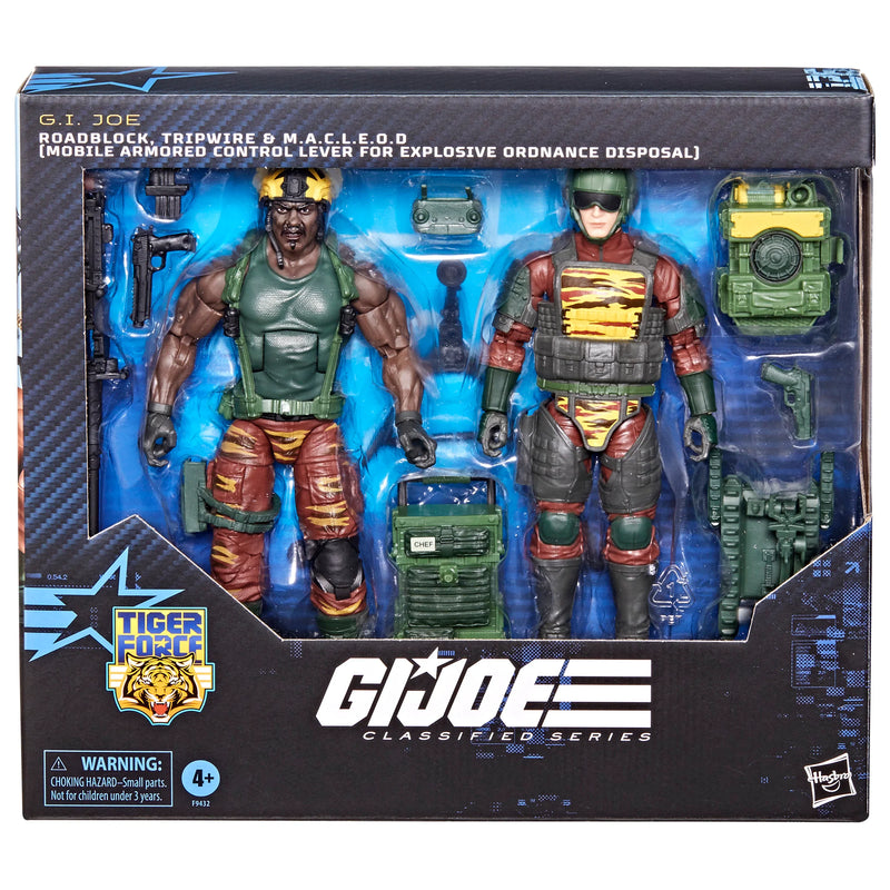 G.I. Joe Classified Series 126 Tiger Force Roadblock, Tripwire, & M.A.C.L.E.O.D.