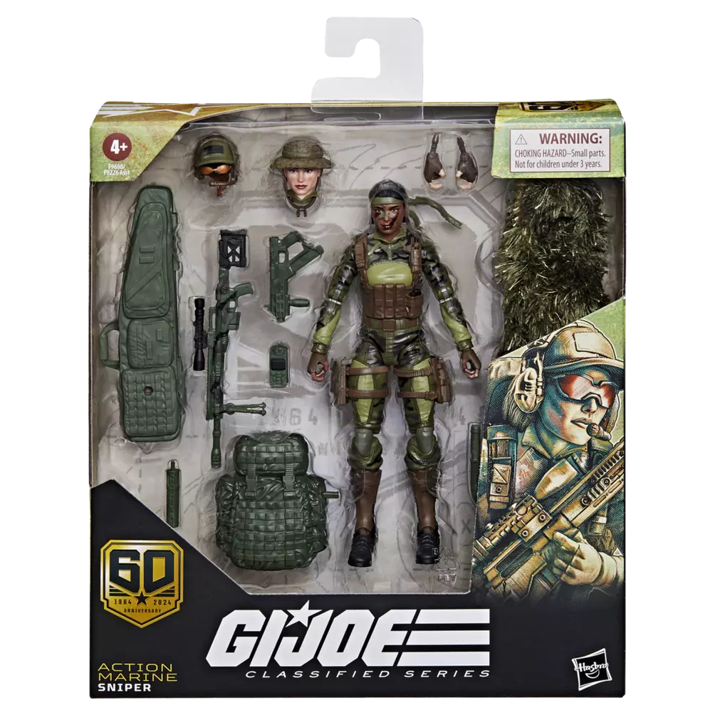 G.I. Joe Classified Series 60th Anniversary Action Marine Sniper.