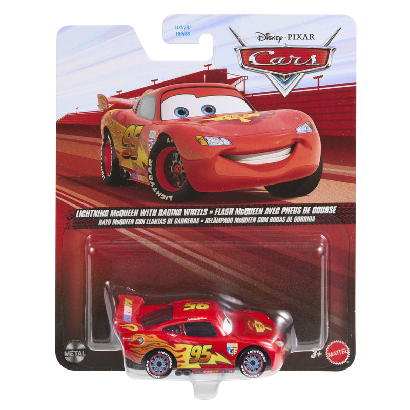 Disney Cars Die Cast Lightning McQueen With Racing Wheels